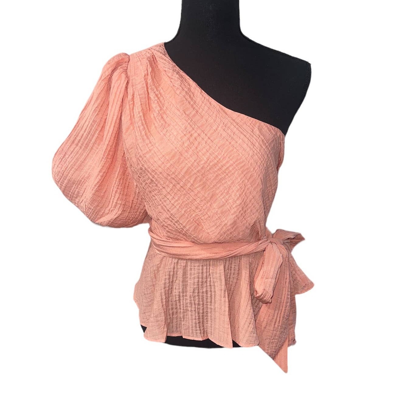 NWT! MinkPink Vera One Shoulder Peplum Top – Size X-Small (MSRP $99)