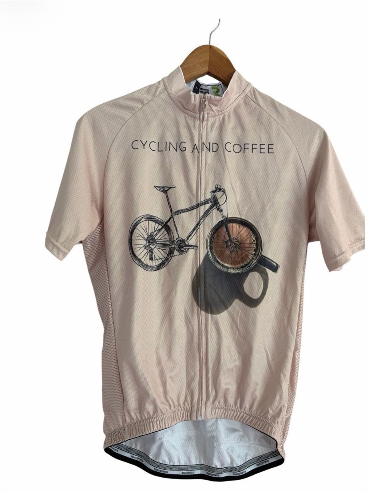 RSSC SPORTS Cycling And Coffee Women’s Short Sleeve Cycling Jersey Size Large