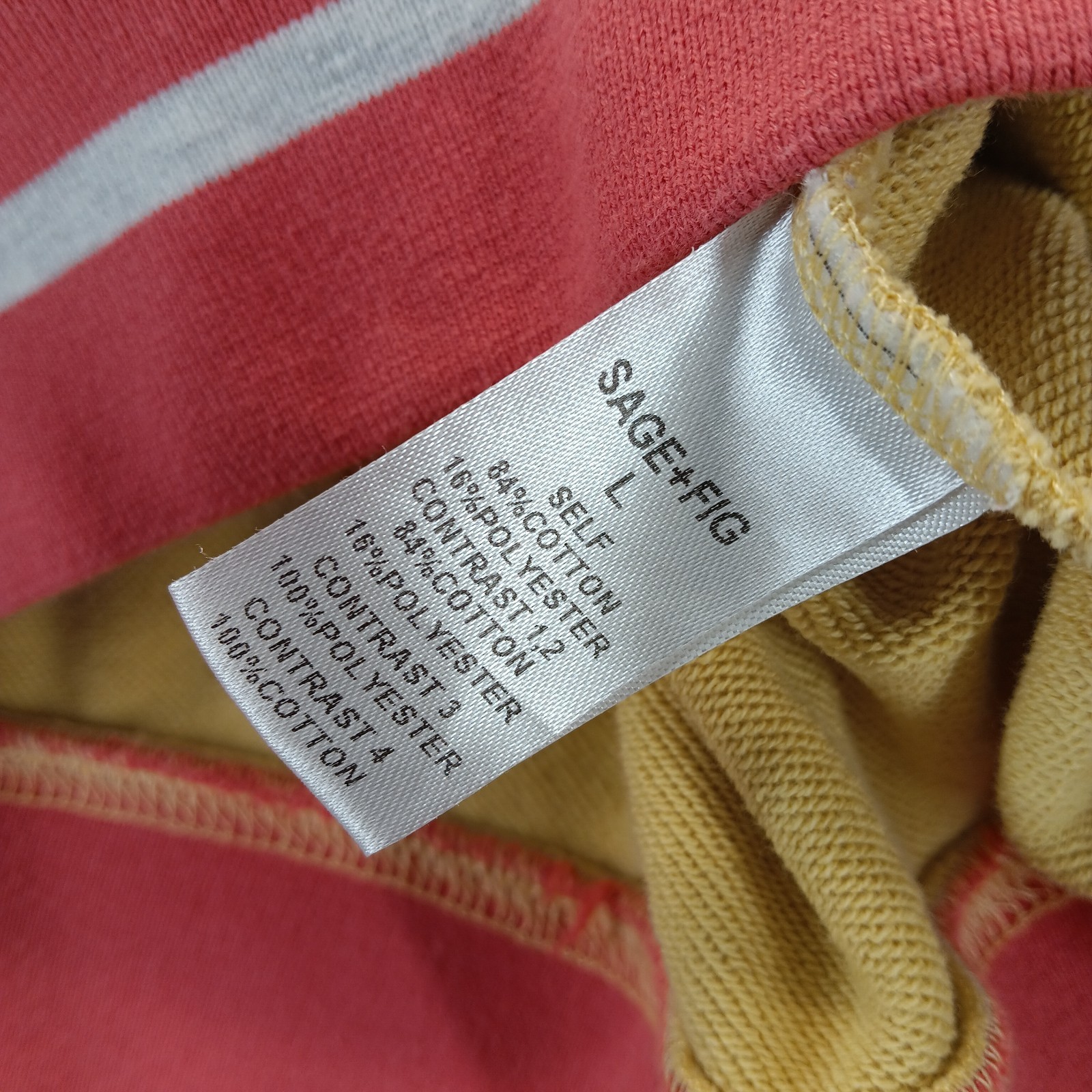 Sage + Fig Womens Yellow Flower Patch Crew Neck Top Oversized Long Sleeve Size L