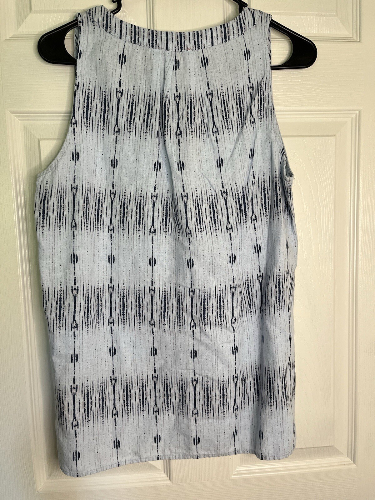 St Tropez West Blue Patterned Tunic tank top Women Size Small