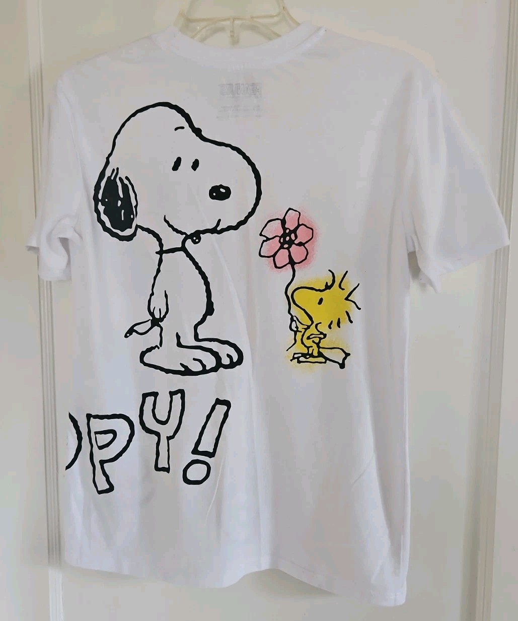 2 Peanuts Worldwide T-Shirts 2023 Snoopy & Woodstock 2025 Airplane Mode size M