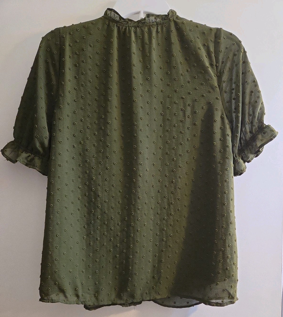 NWT XS Gibsonlook Olive Green Button Up Short Sleeve Top MSRP: $74