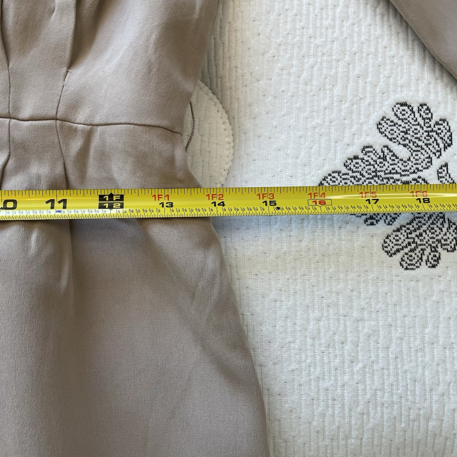 Patrick Silk Shirt Dress Size 2 Petite Long Sleeve Beige Button Down Collared