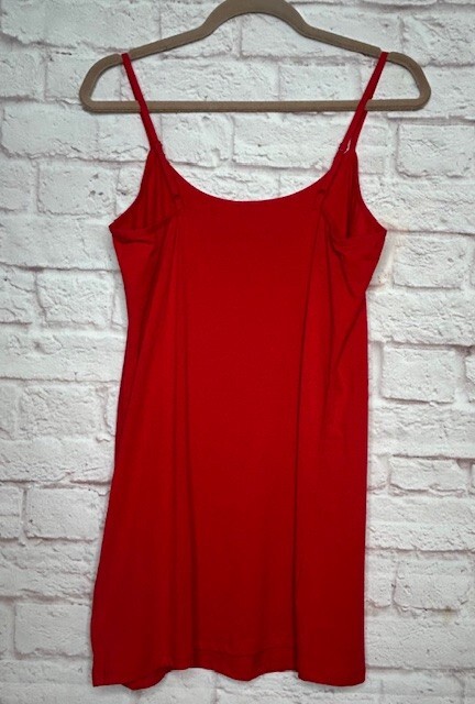 XL/1X/2X/3X New True Red Cotton Stretchy Knit Long Tank Top Extender Tee