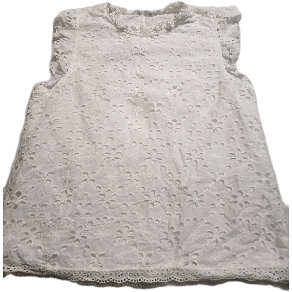Eyelet Ruffle Blouse Shirt Junior Med. Cottage Regency Core See Pictures 98024