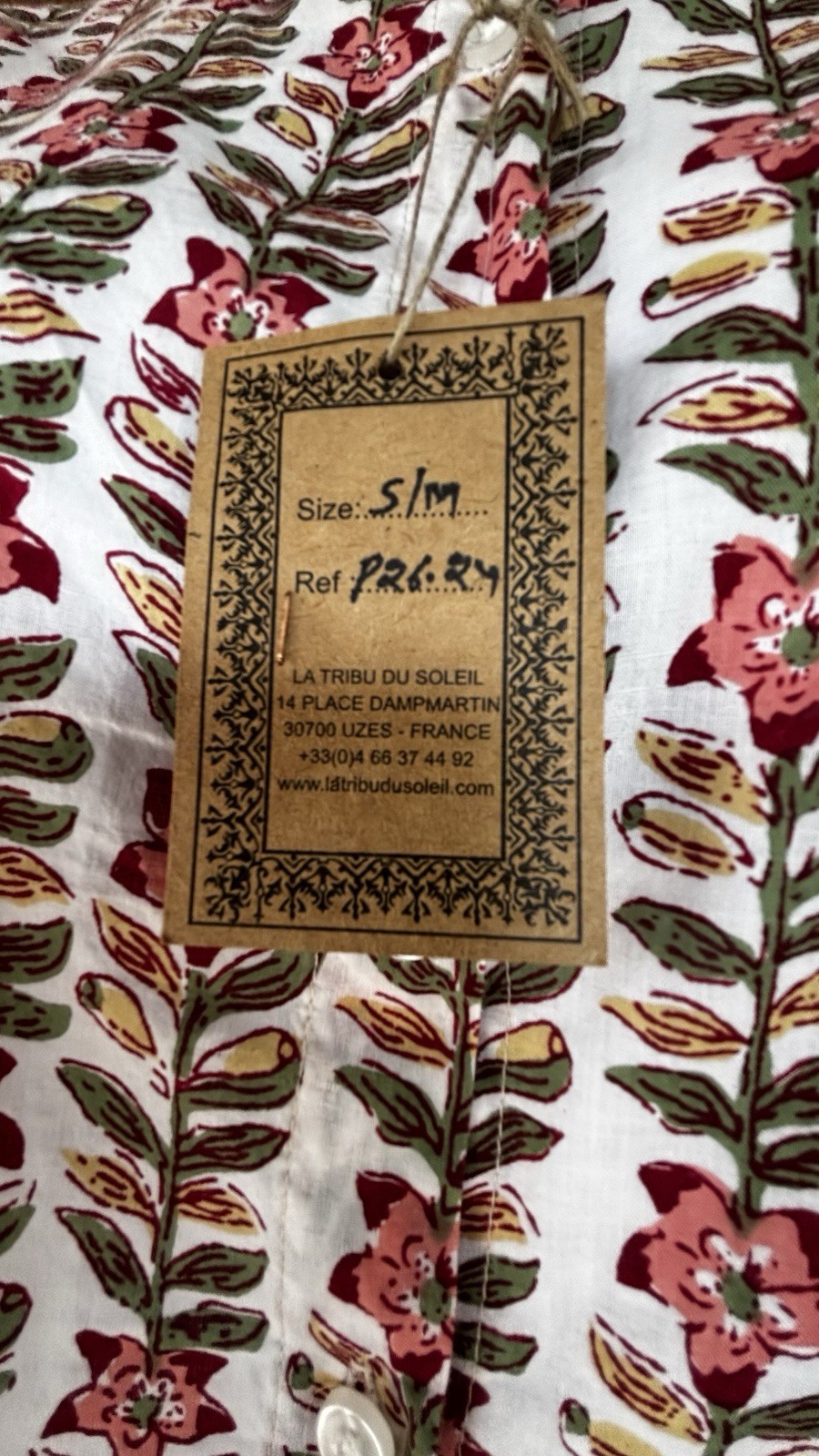 Floral Cropped Dolman Shirt – France M