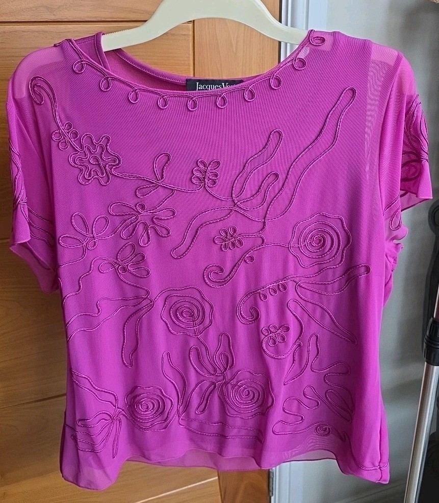 Jacques Vert Vest And Top Embroidered Size XL