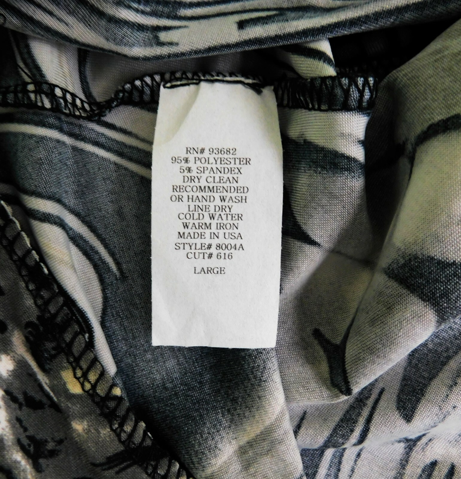 Simply Irresistible Women’s Shirt, Size L, Black, Beige, 95% cotton, 5% spandex