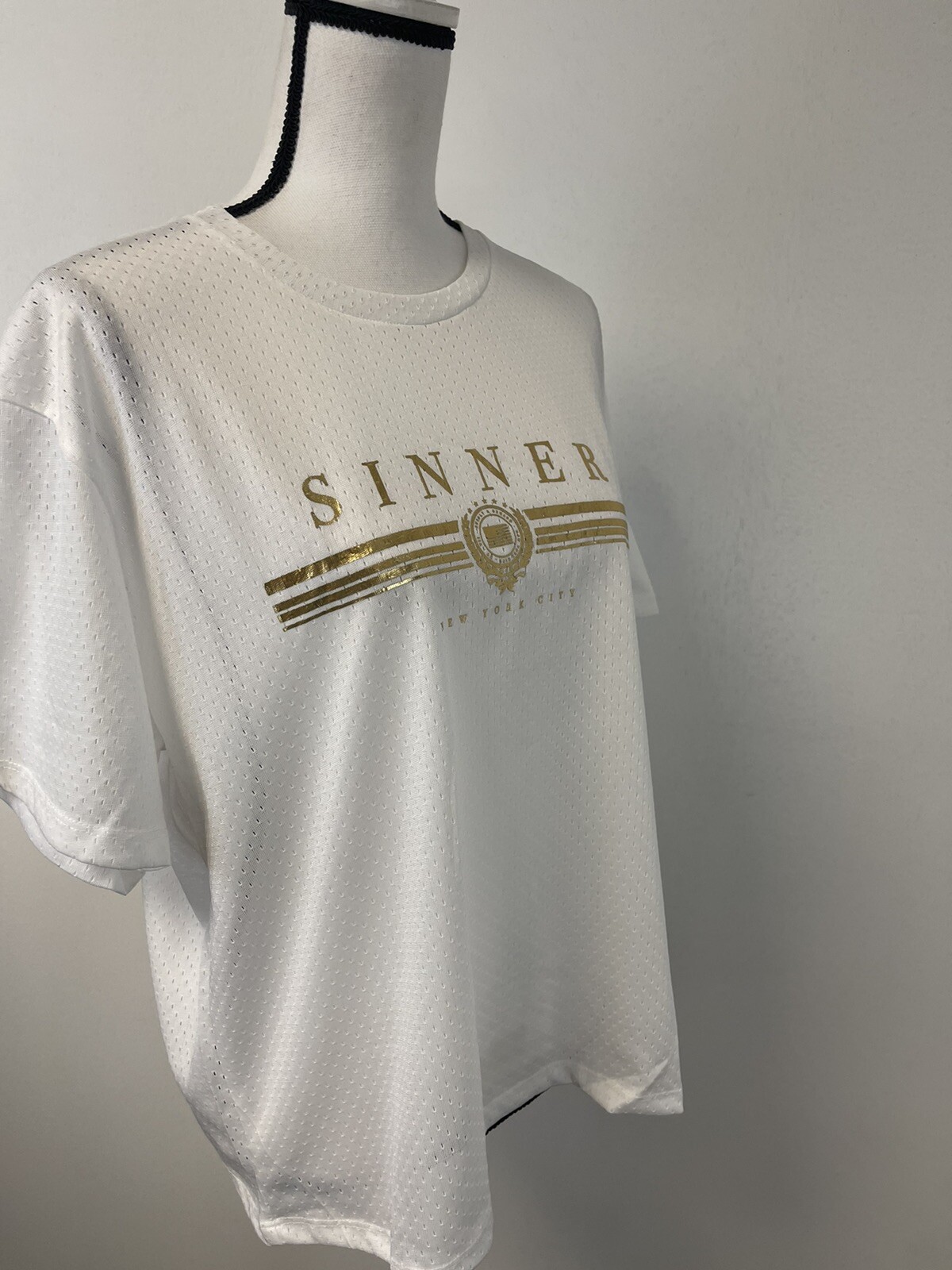 Supply Demand Shirt Womens XS Sinner Tee White New York Breathable Loose N194