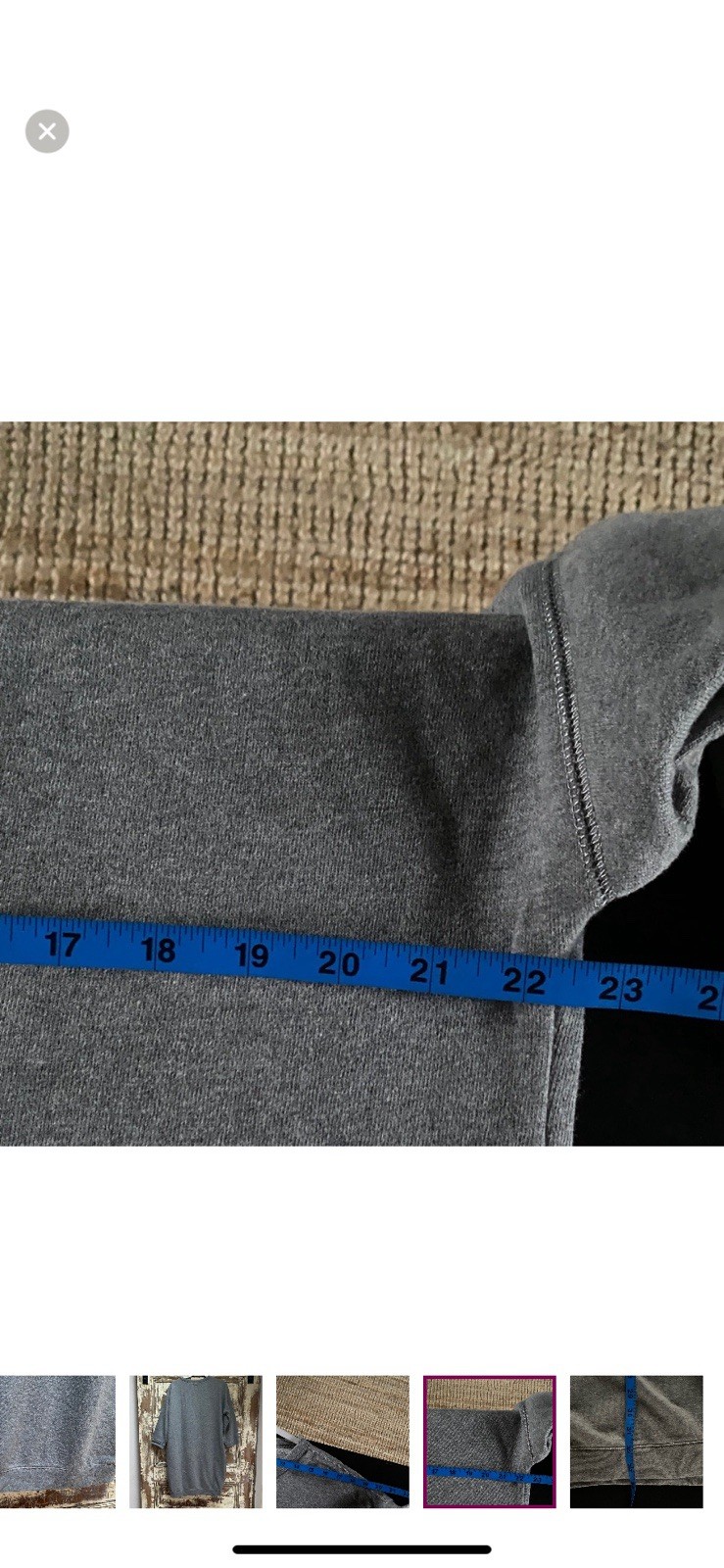 GAP Gray Pullover Sweatshirt Dress, Size M Crew Neck Long Sleeve Regular Cotton
