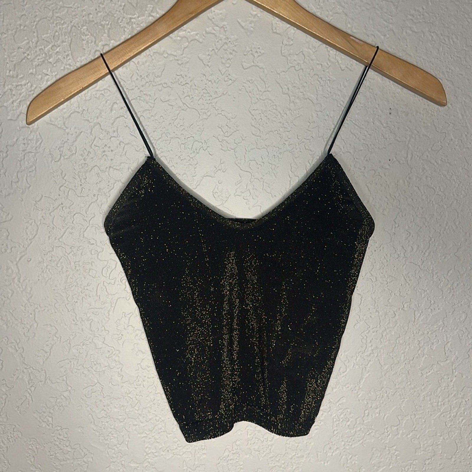 Intimately Free People Brown Shimmer Seamless Brami Cami Crop Top Sparkle