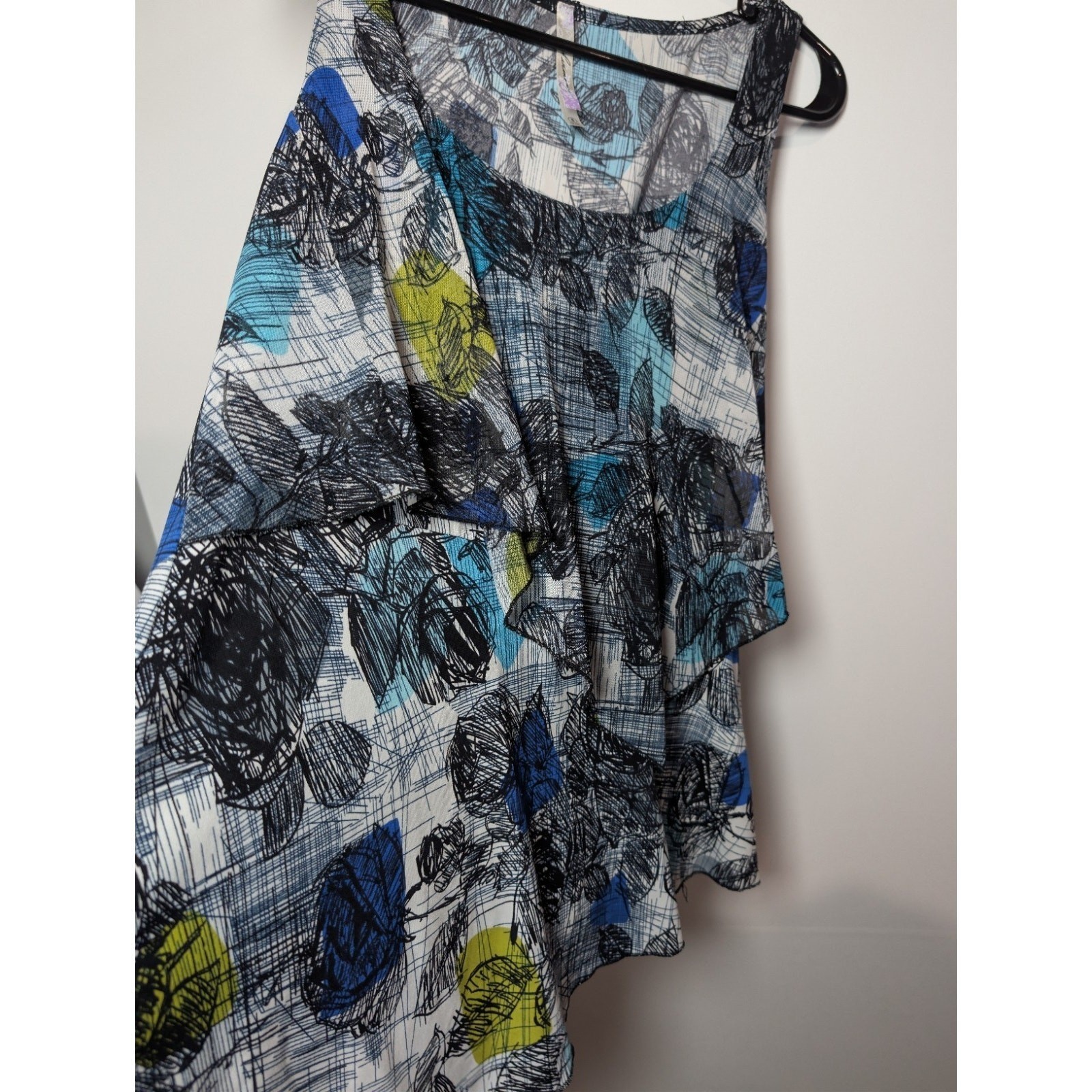 Harmony Tank Top Shirt Tunic Ruffle Sleeveless Size Small * ARTSY * BOHO Blouse