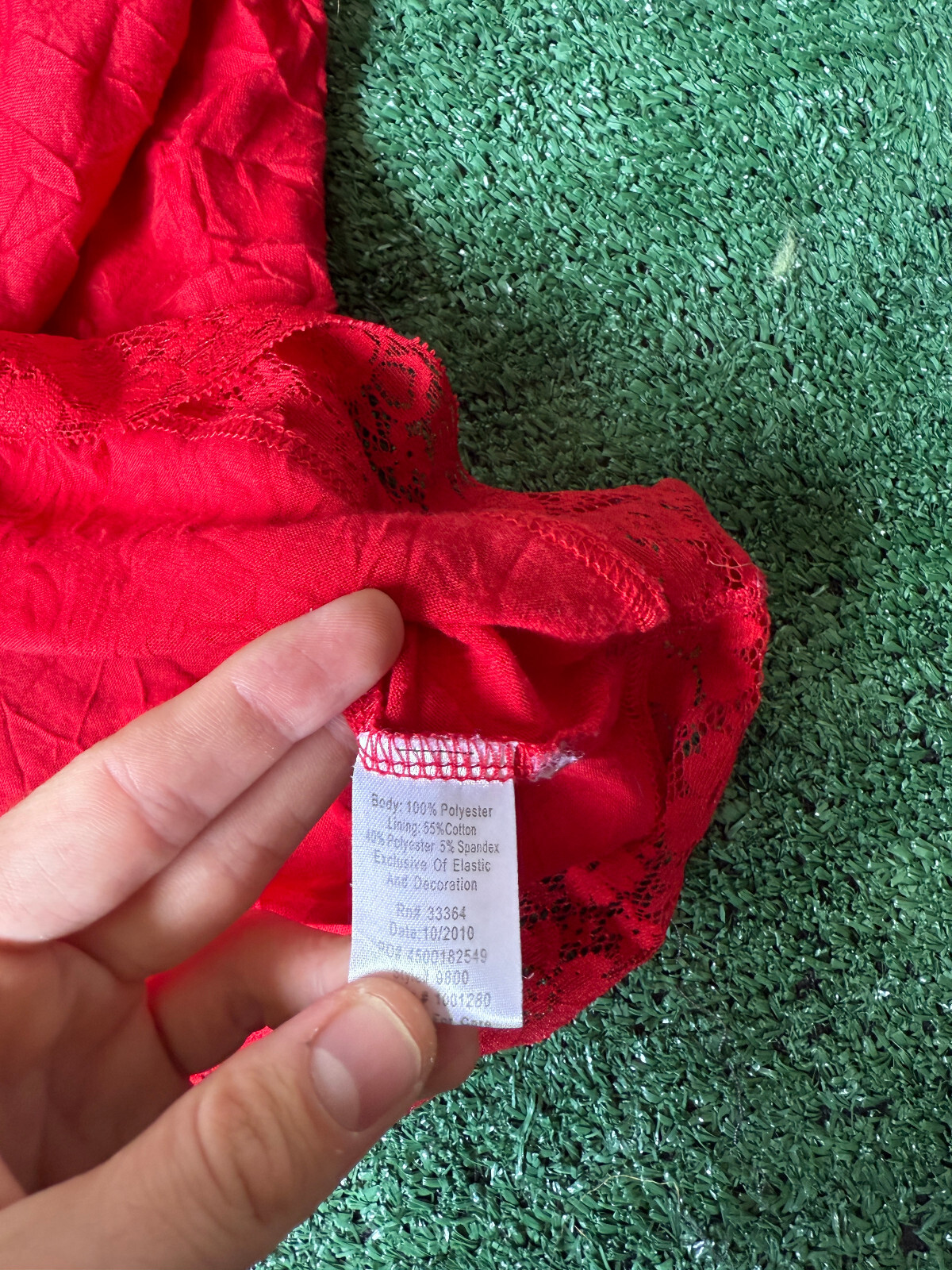 Womens Currants Cami Tank Top Cute Y2K top Red Thin Straps Stretch Size S Fairy