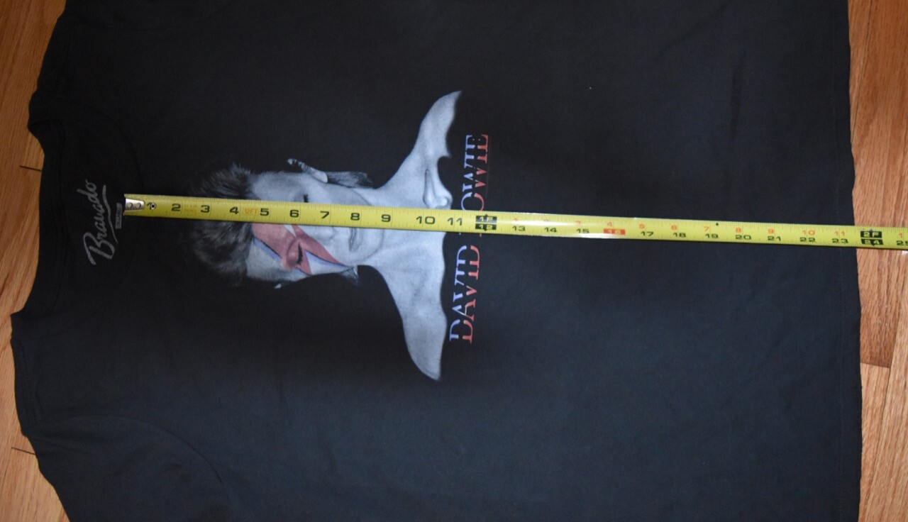NWT David Bowie Aladdin Sane Lightning Bolt T Shirt Black Art Museum Exhibit XL