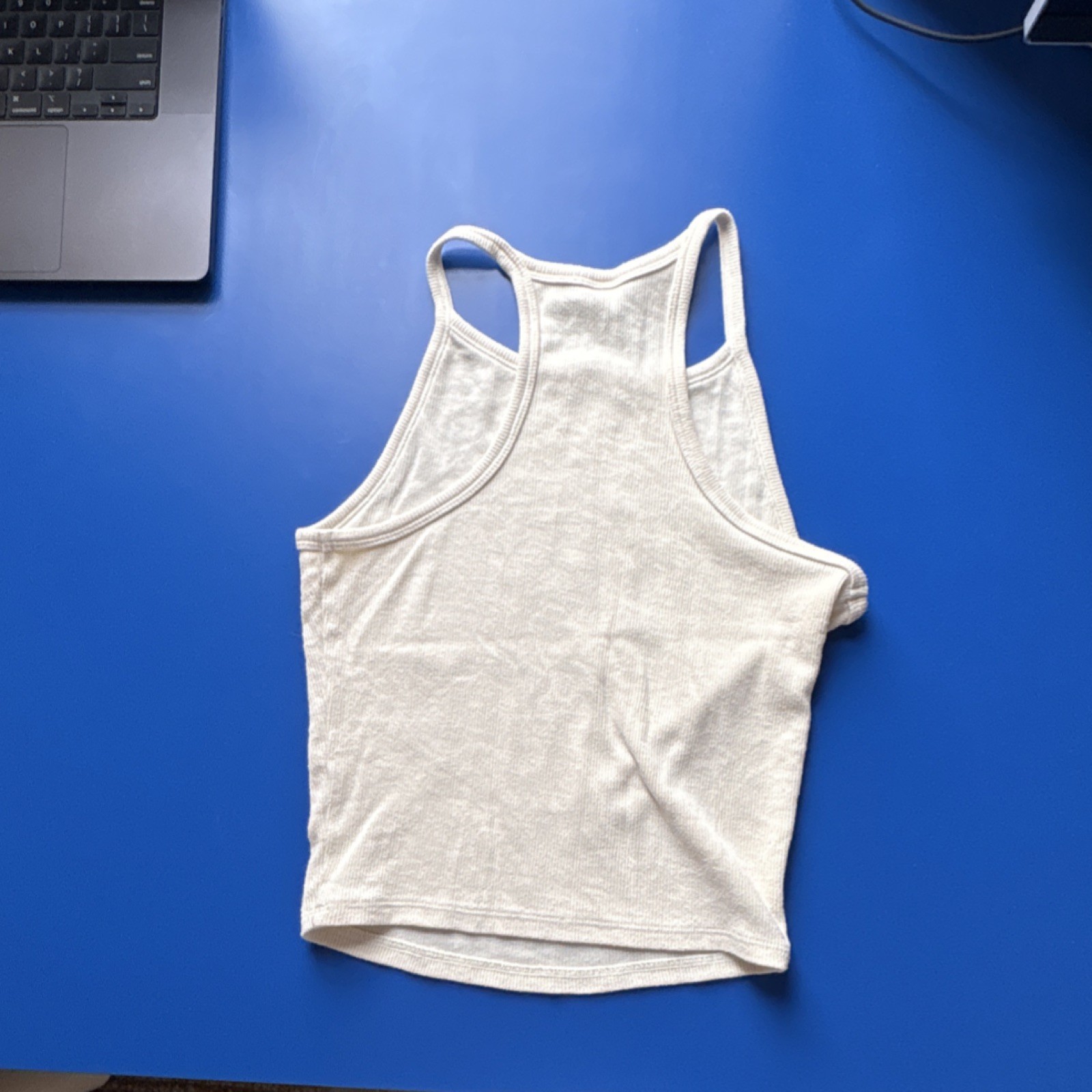 Outdoor Voices Women’s Ivory Knit Racerback Sleeveless Tank Top Size S