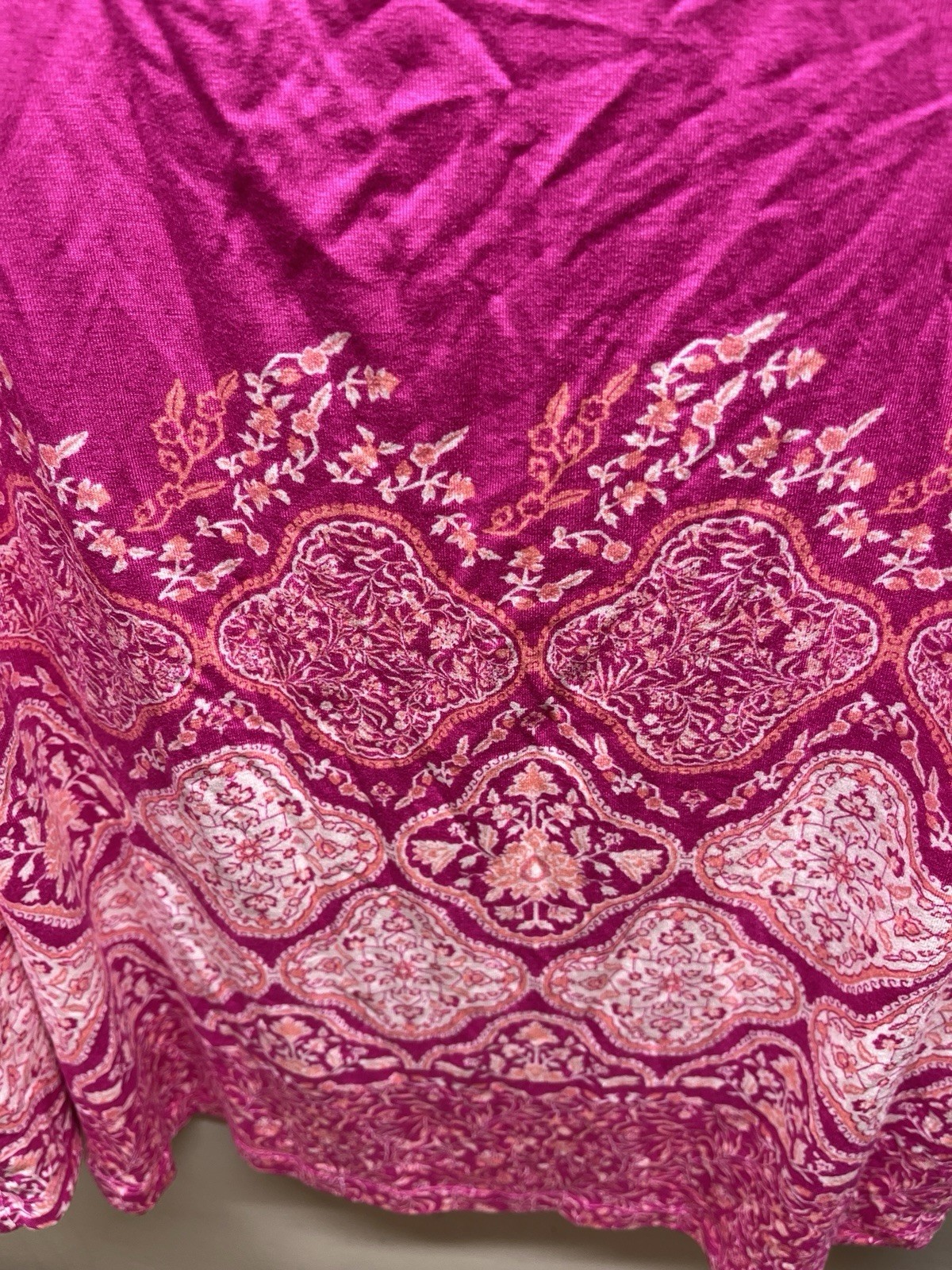 JM Collection top womens plus size 3X petunia pink 3/4 sleeve New! shirt