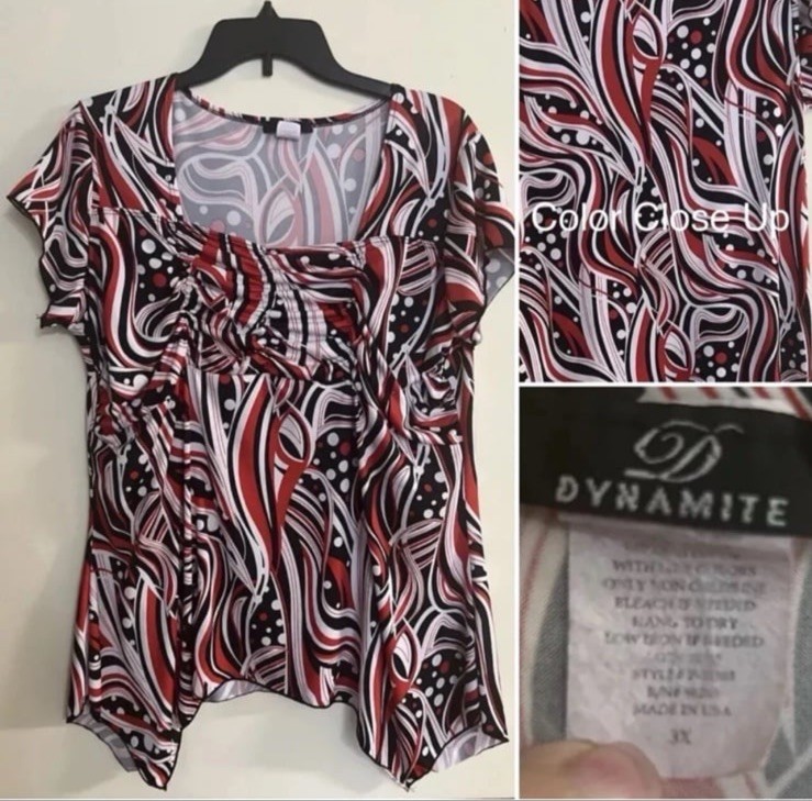 Women’s Plus Size 3X – Dynamite – Multicolor Polyester Blend Blouse
