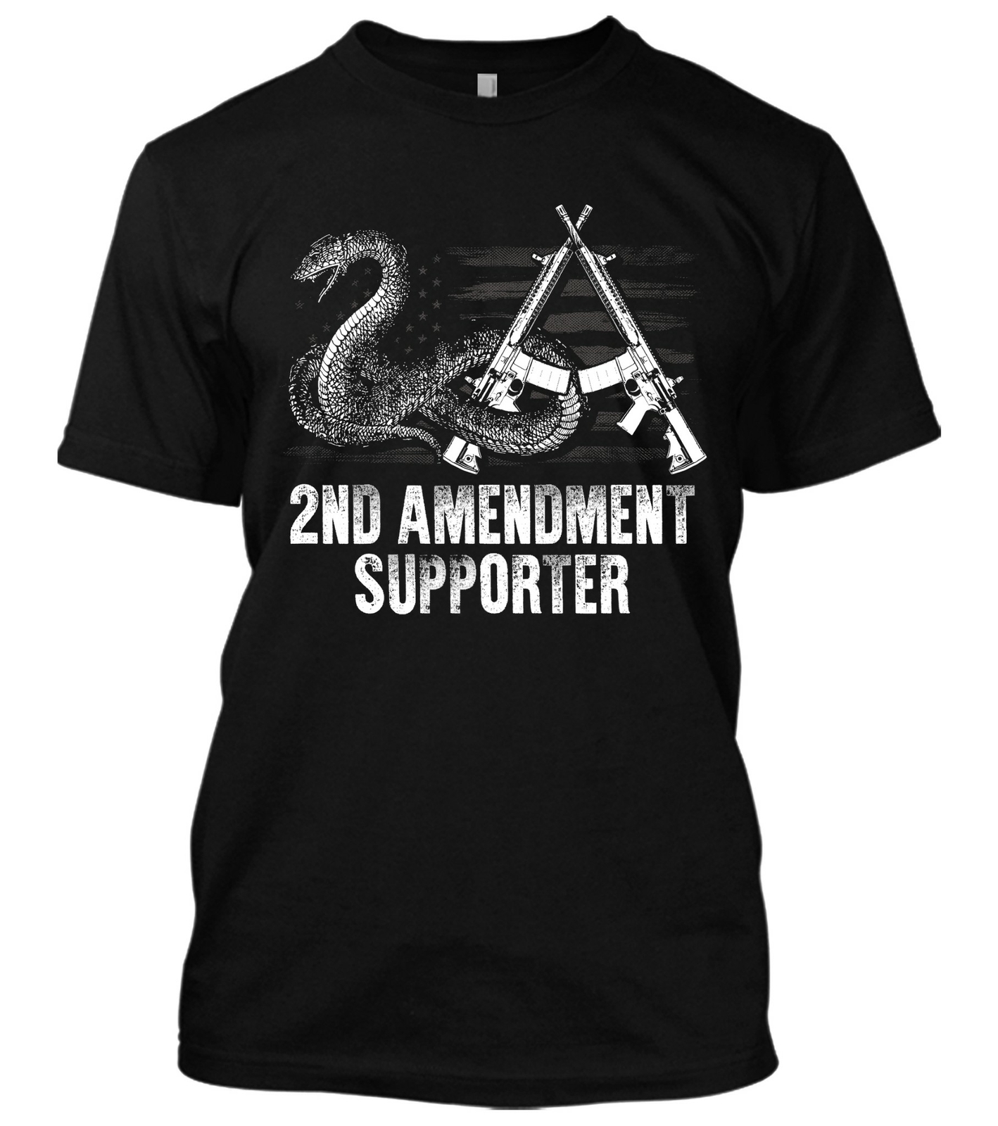 2nd Amendment Supporters New Men’s Shirt Pro-Guns AR15 Guns Rights USA Flag Tees