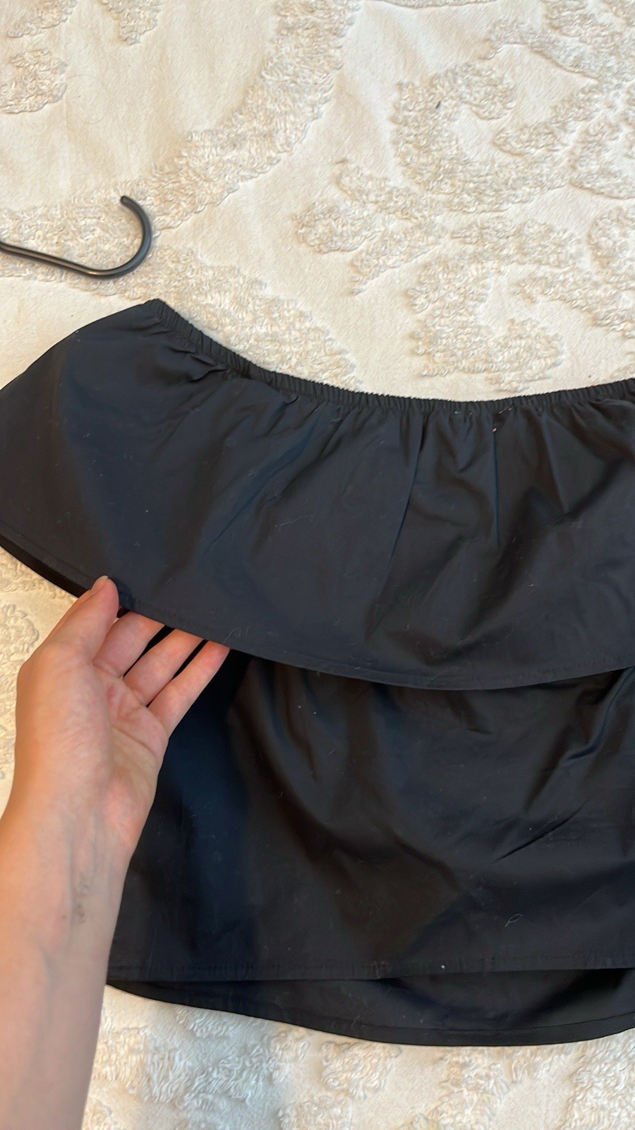 Splendid Off The Shoulder Black Cropped Top Dry Clean Only Size XS
