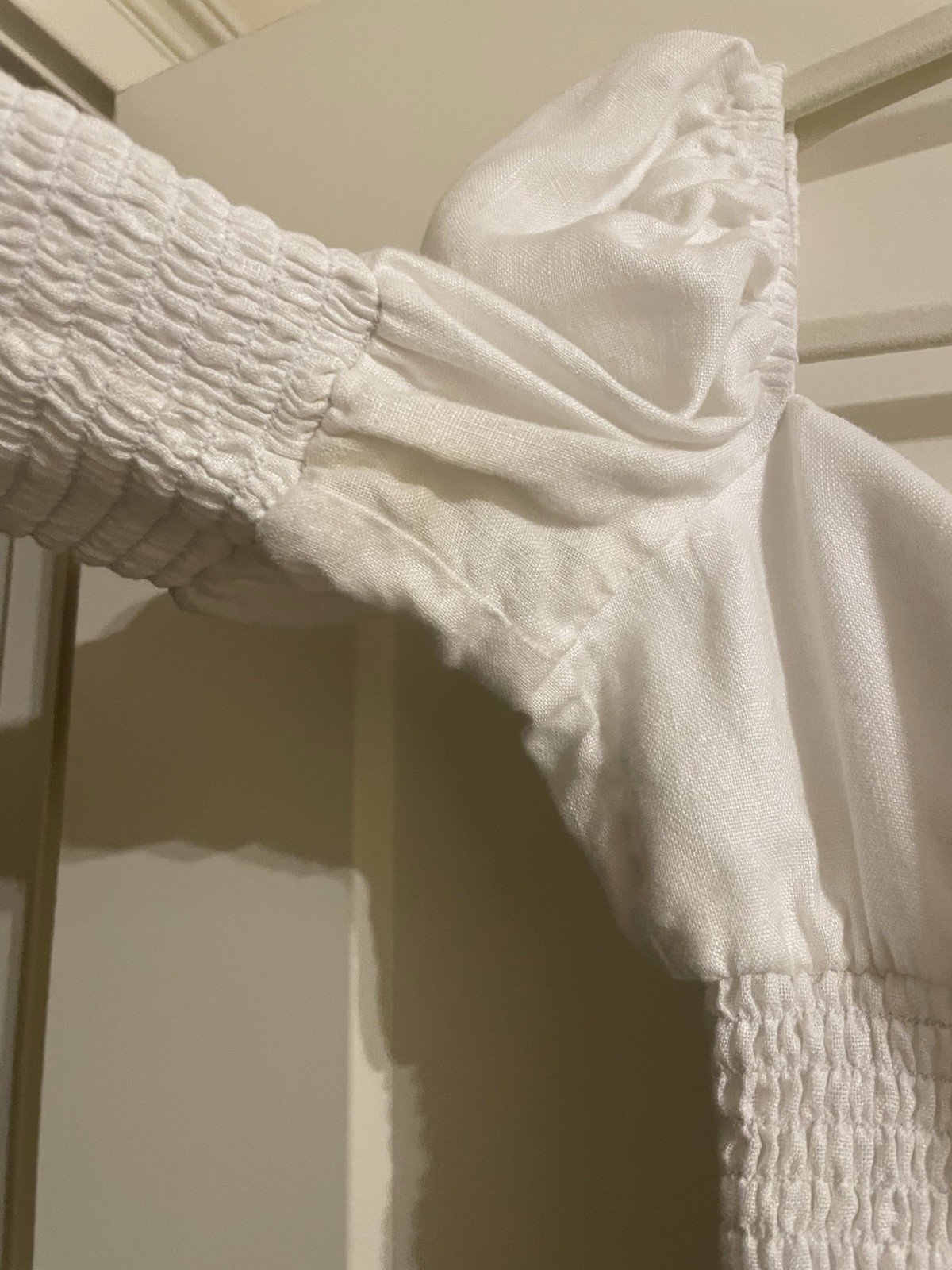 Reformation White Linen Haven Top/ S