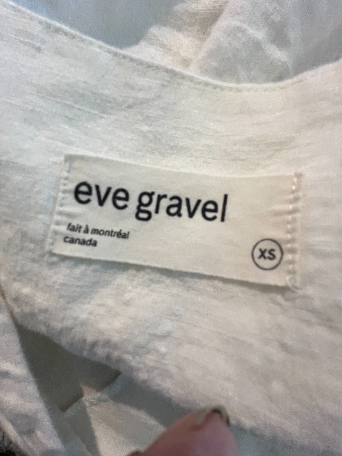 Eve Gravel Linen Boxy Button Up Crop White Top ~ XS