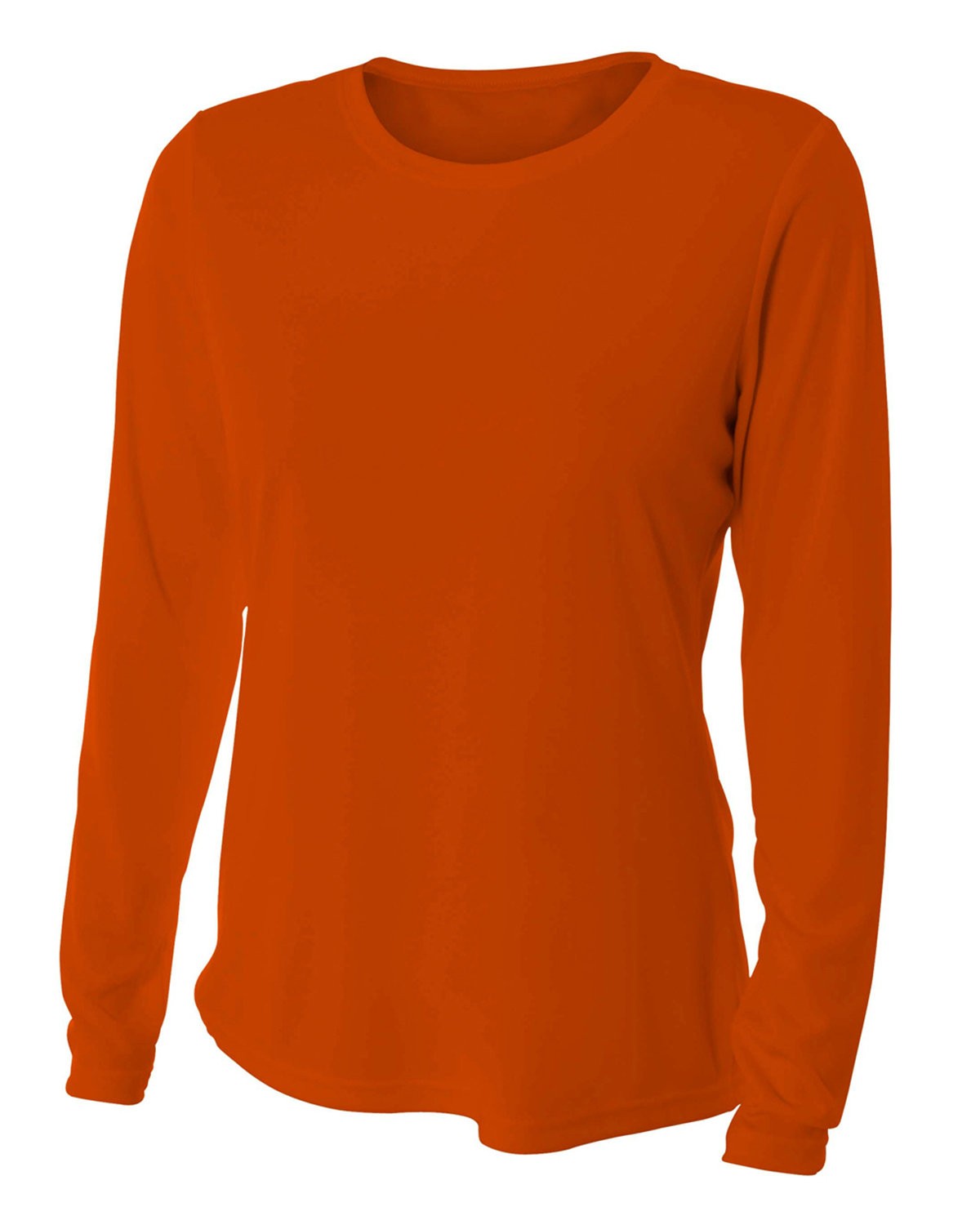 A4 Ladies Long Sleeve Moister Wicking Cooling Performance Crew Shirt – NW3002