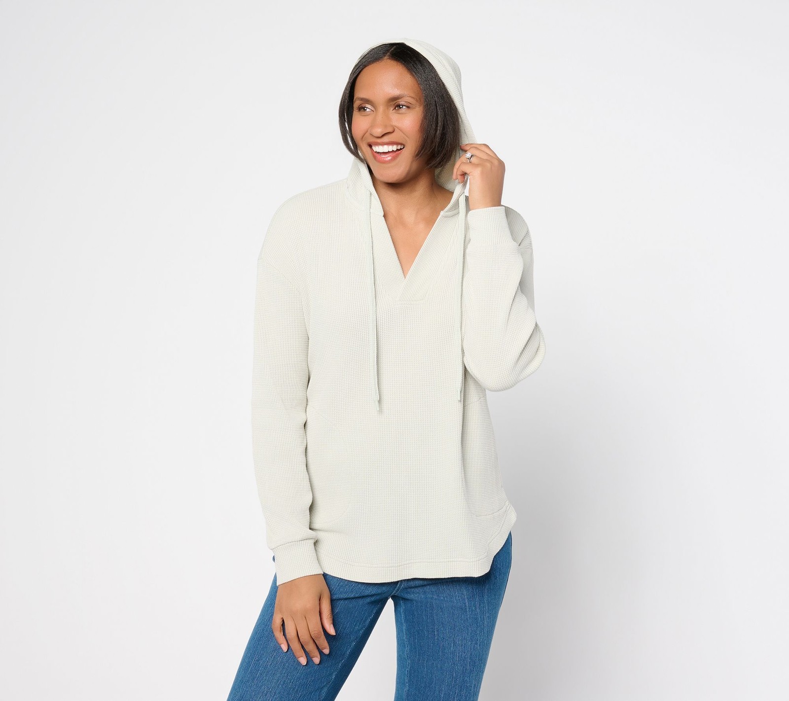 Belle by Kim Gravel Women’s Top Sz S Make Your Vintage White Melange A724063
