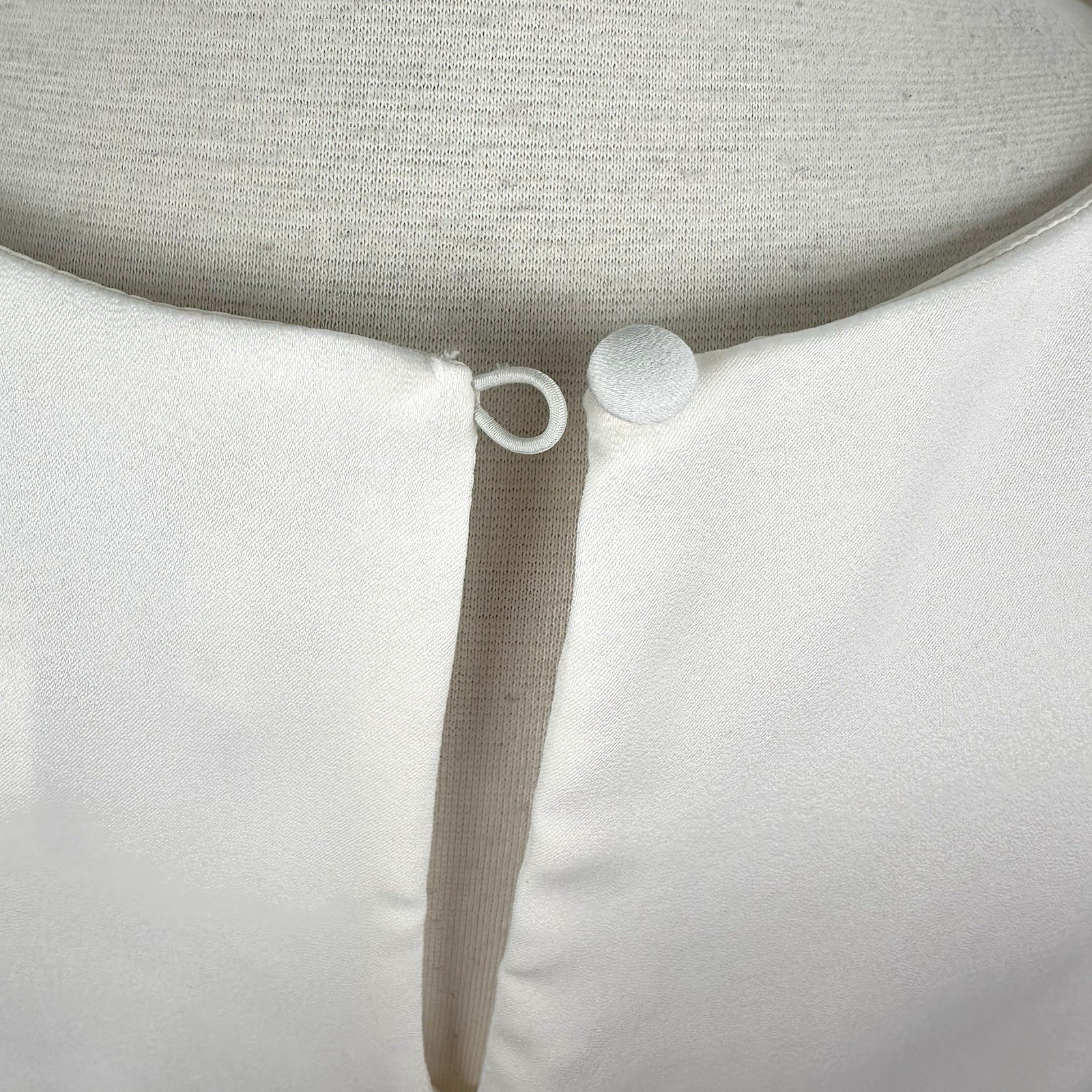 Banana Republic Factory Classic Crew Neck Blouse XL Snow Day White Lined NWT