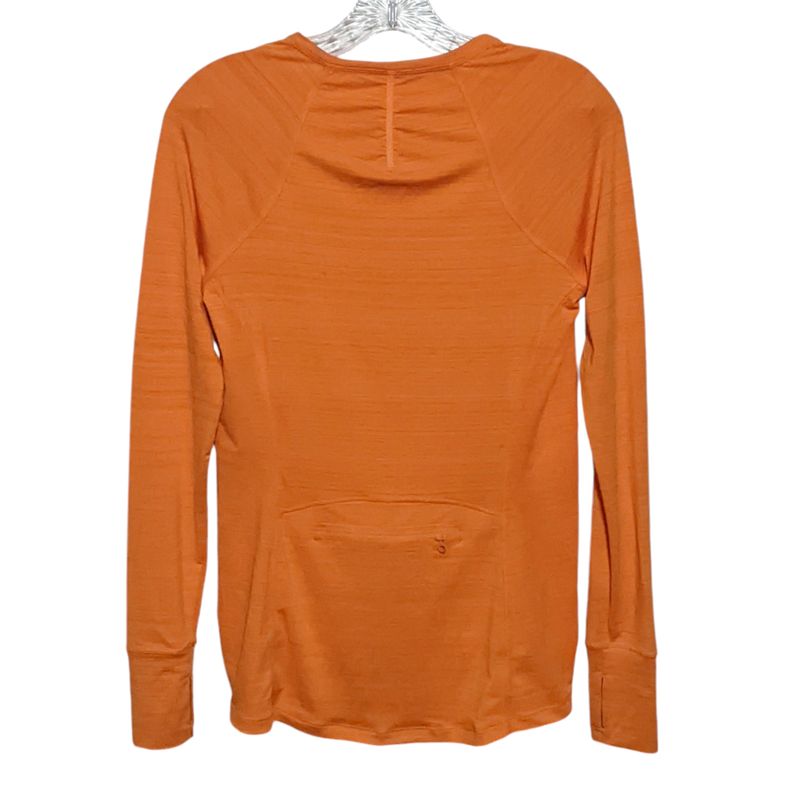 Athleta Pacifica Long Sleeve Contoured Top Womens S Monarch Orange Active NWT