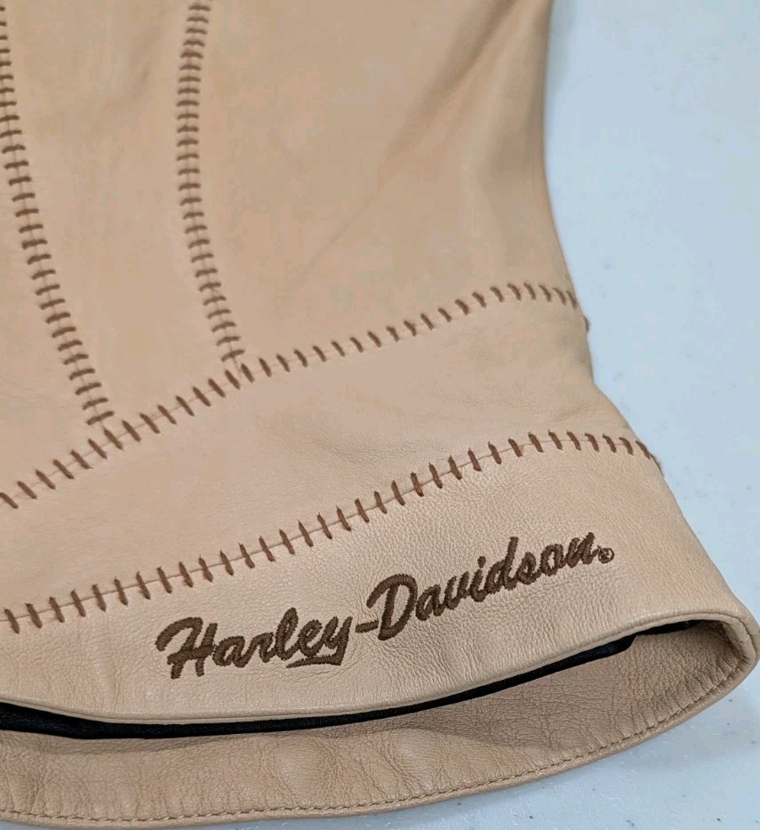 Harley Davidson Leather Halter Corset Laced Top Shirt Womens Large 14 Motorcycle