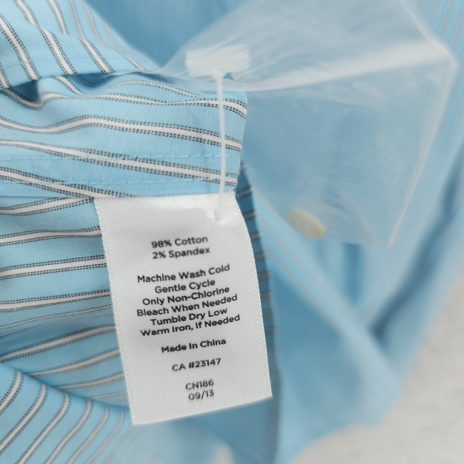 TALBOTS Blue Striped Sleeveless Button Shirt Wrinkle Resistant Stretch Size 22WP