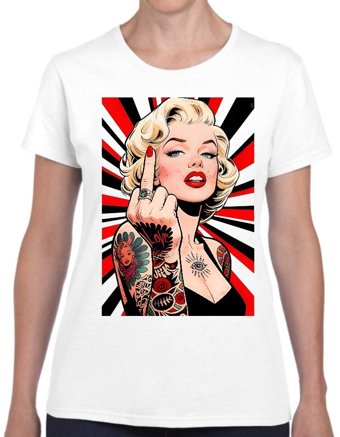 Marilyn Monroe Women’s T-Shirt Small to 2X-Large Red Black or White Style 3