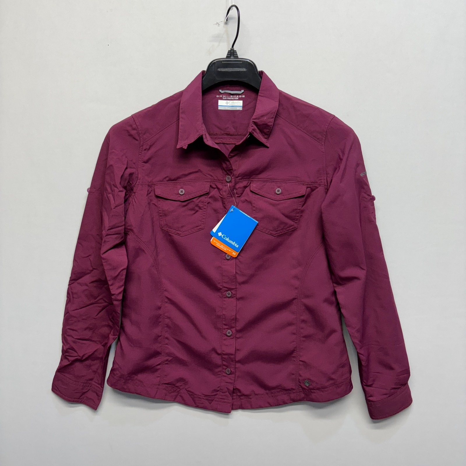 NWT Columbia Women Outdoor Hiking Button Shirt Top Size Medium Nylon D067 -25