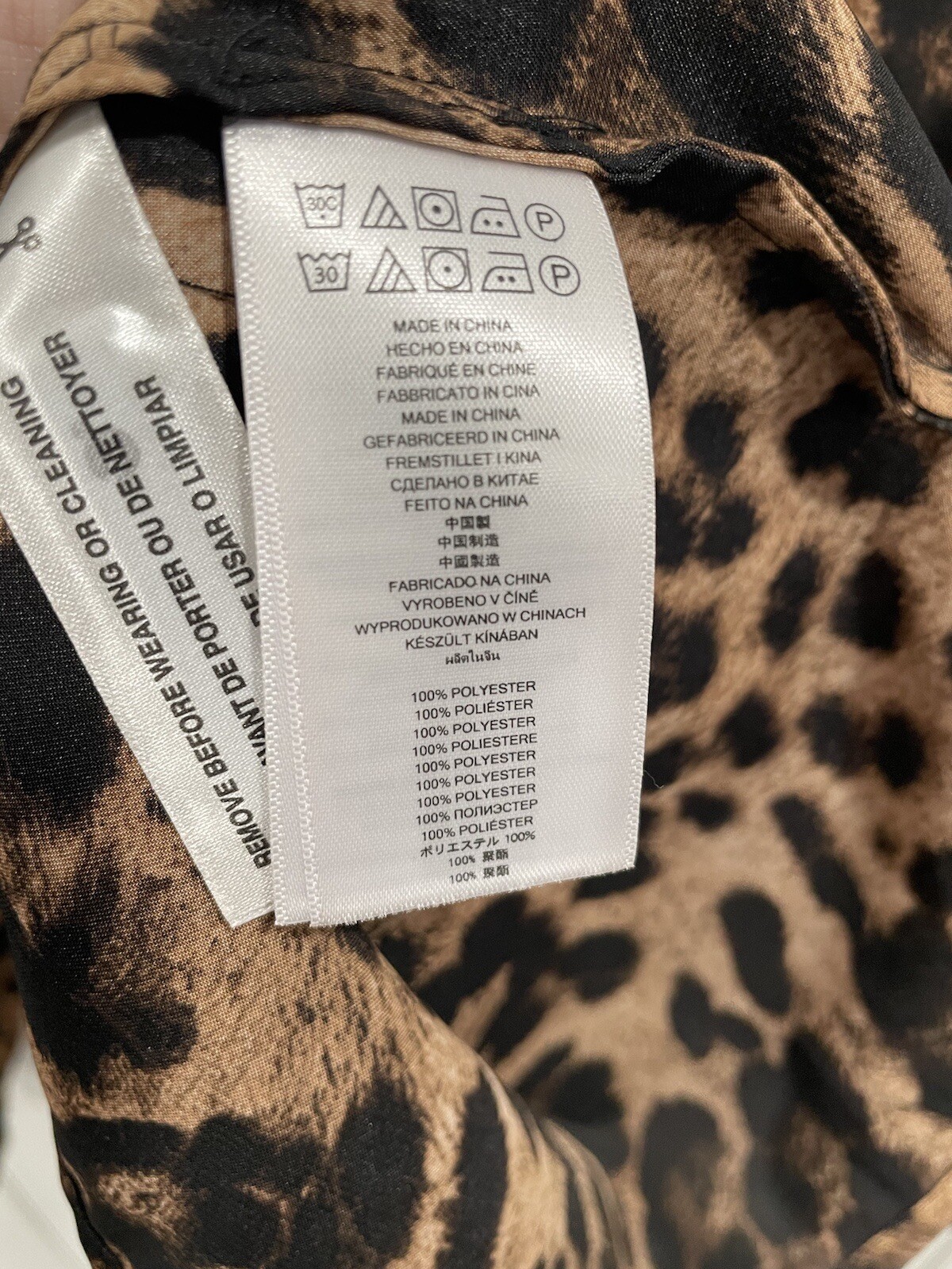 NWT Michael Kors Women’s Brown Leopard Print Bow Tie Blouse Top Sz XXS SI17
