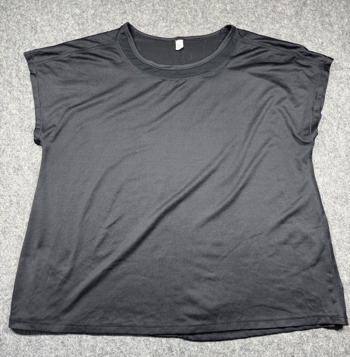 Target Top Blouse Womens L Black Sheer Neckline Workout Top Breathable