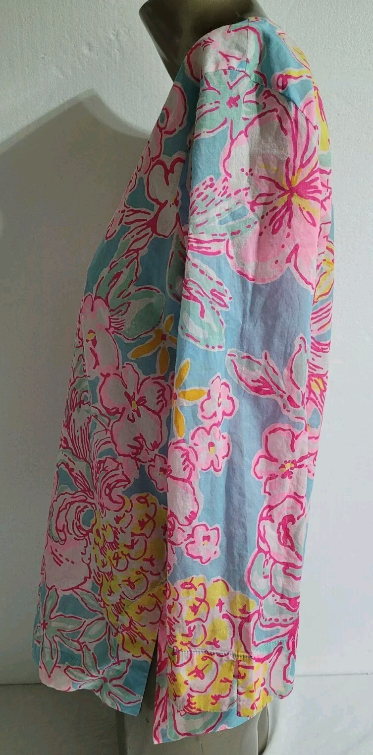 Lilly Pulitzer Skipper Popover Breakwater Blue Lolita Women’s Size S Tunic Top