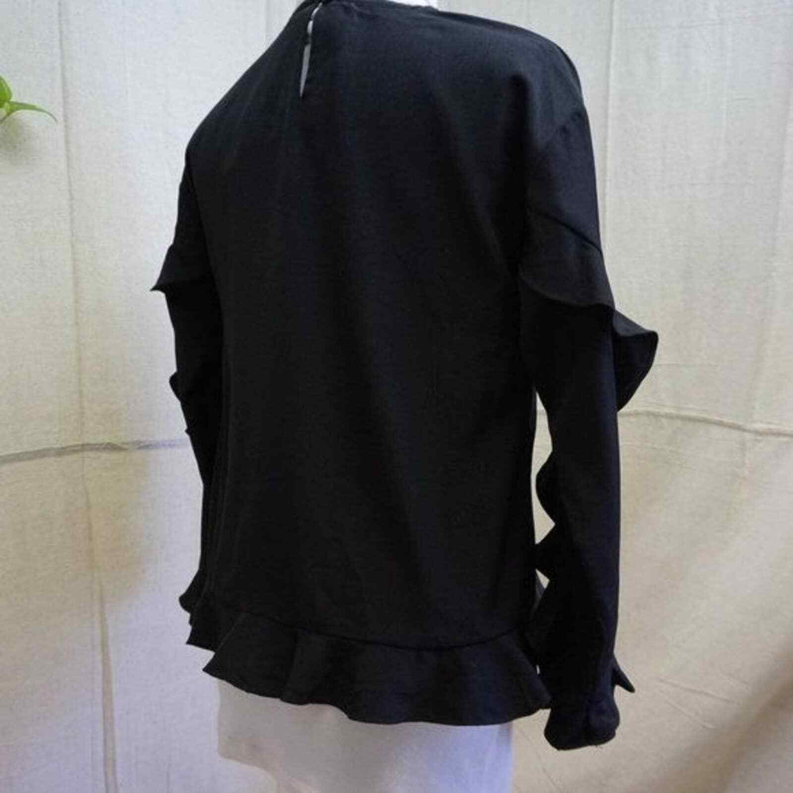 Lucca Couture ruffle sleeve blouse small