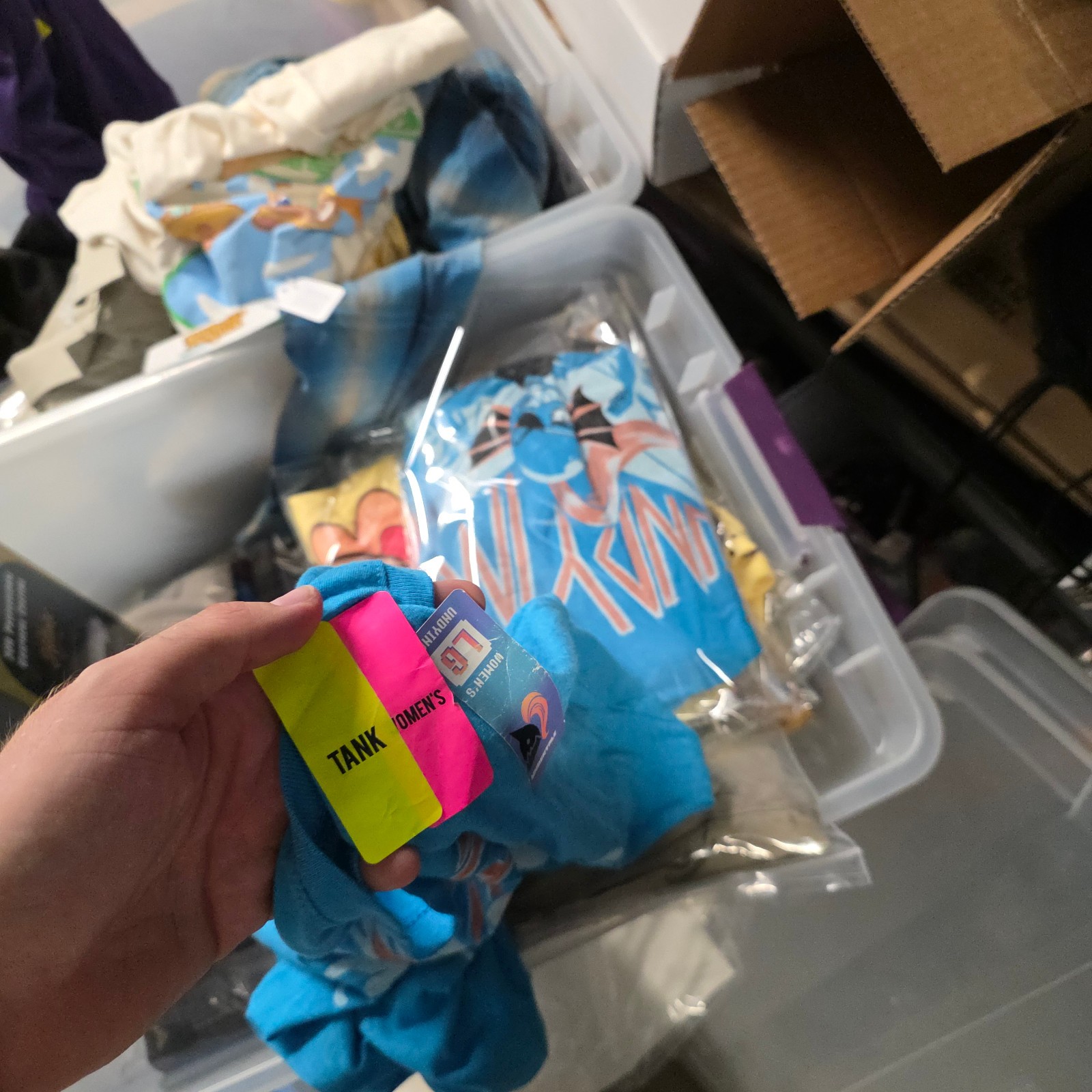 Undertale Undyne Undying Women’s Large L Tank Top Blue Poly Cotton