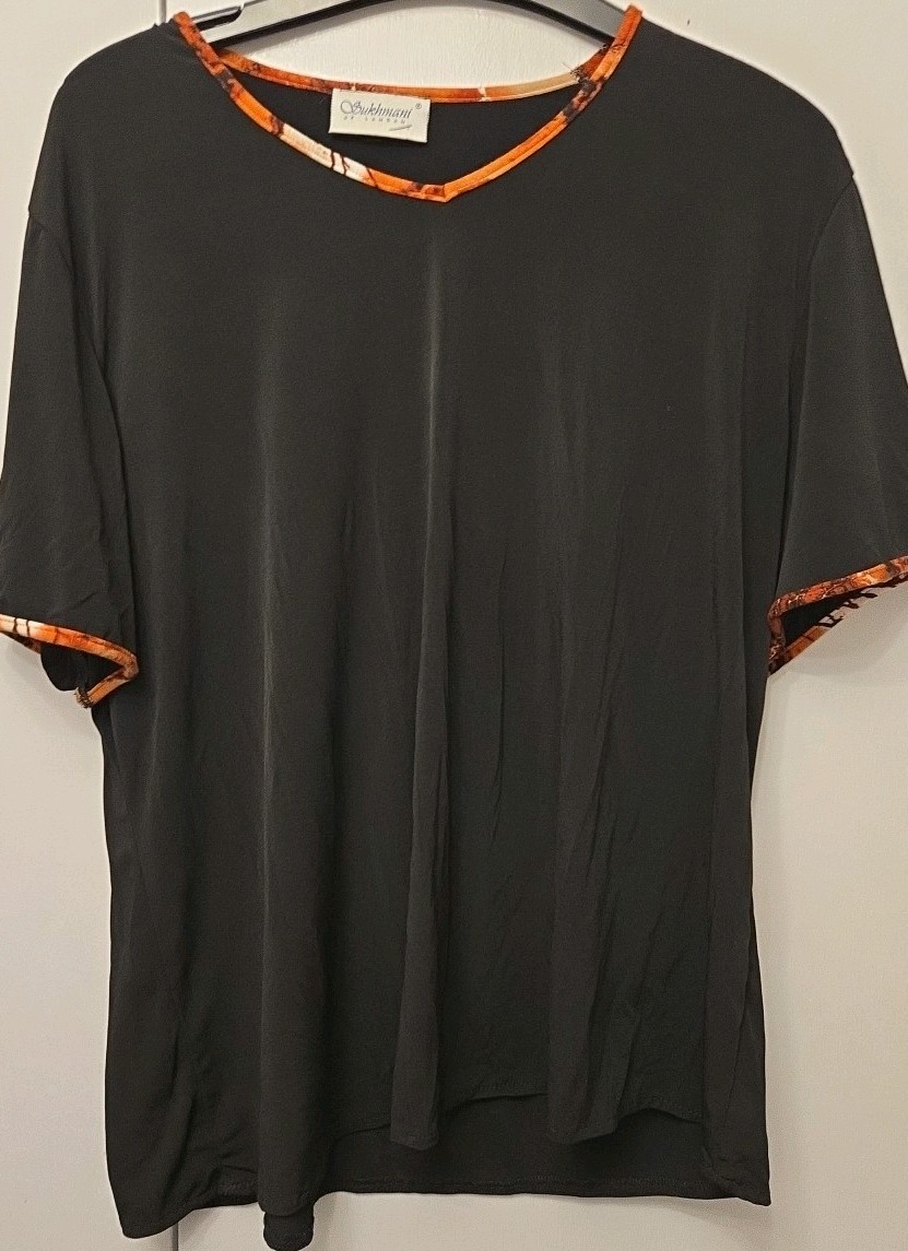Women’s Black Top Sukhmani Size Large 40 Inch Chest Excellent Condition