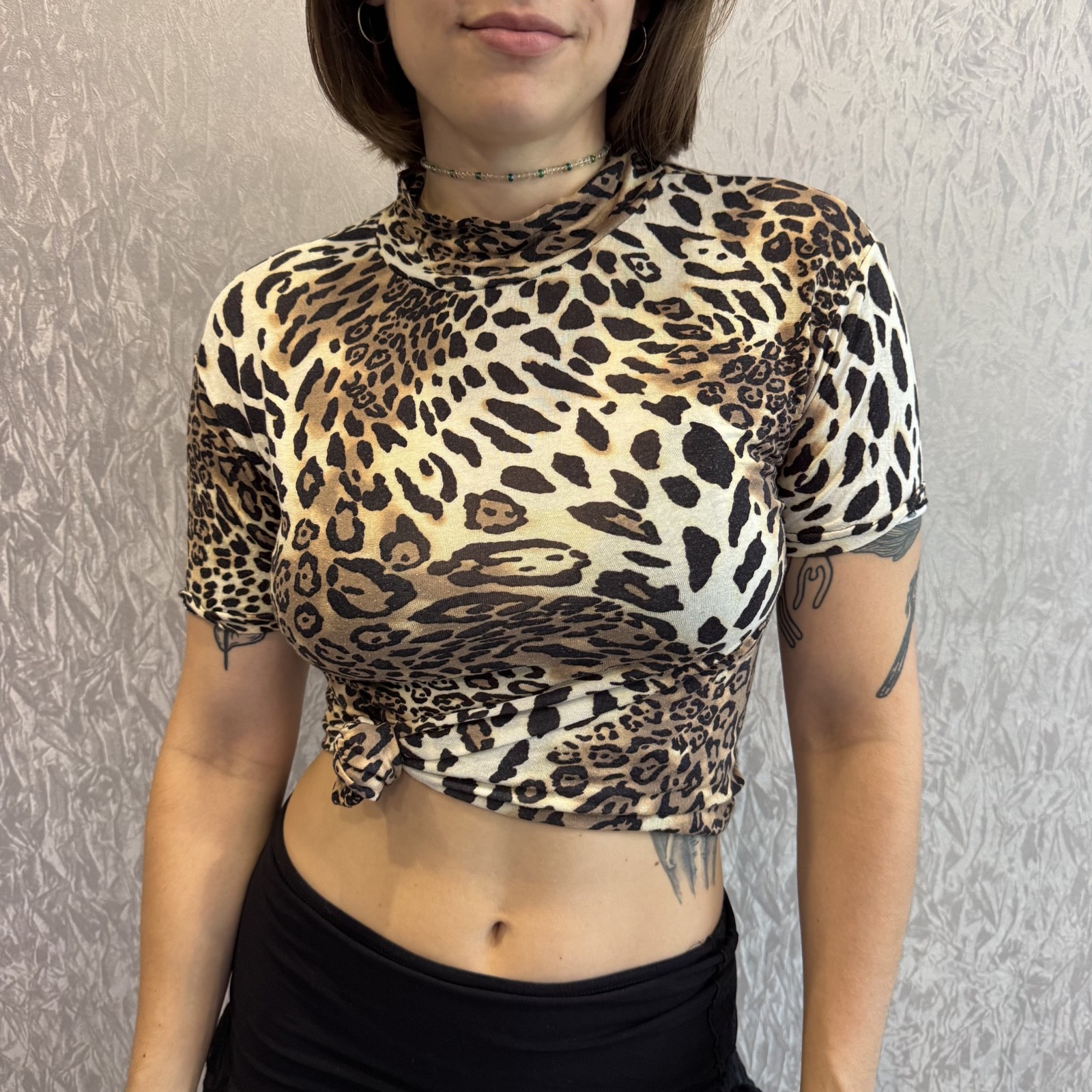 Roberto Cavalli TYPE! Leopard Pattern Women’s Top Shirt size M
