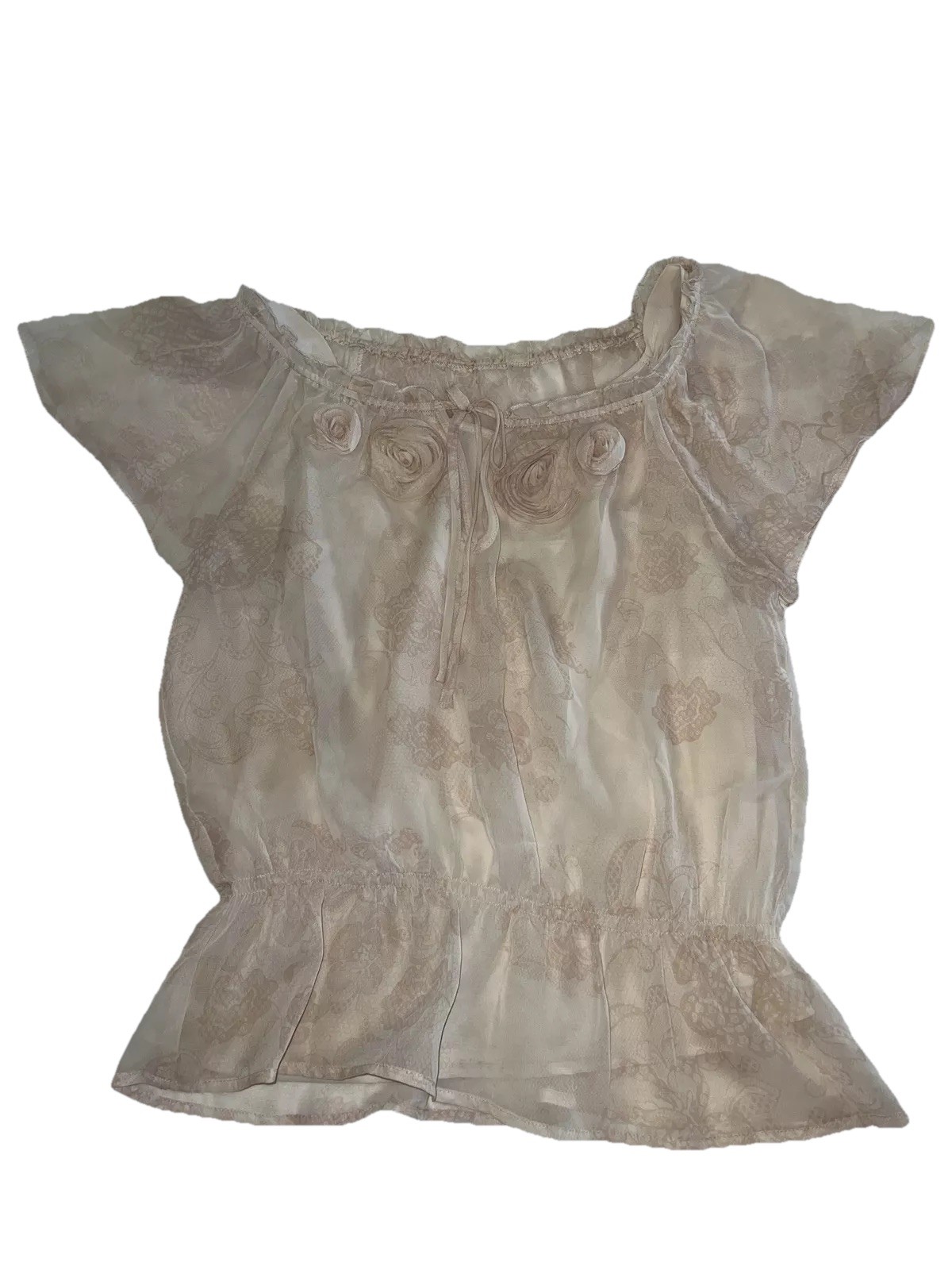 New York City Design Co. Top Women’s SZ S Short Sleeve Camisole Liner Flowers