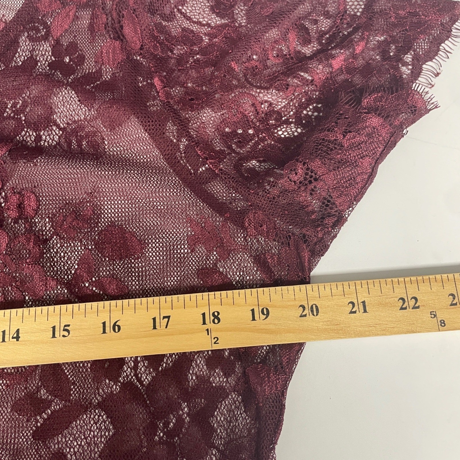 Torrid Floral Lace Mesh Babydoll Tunic Top 0 L/XL Burgundy Gothic Whimsigoth