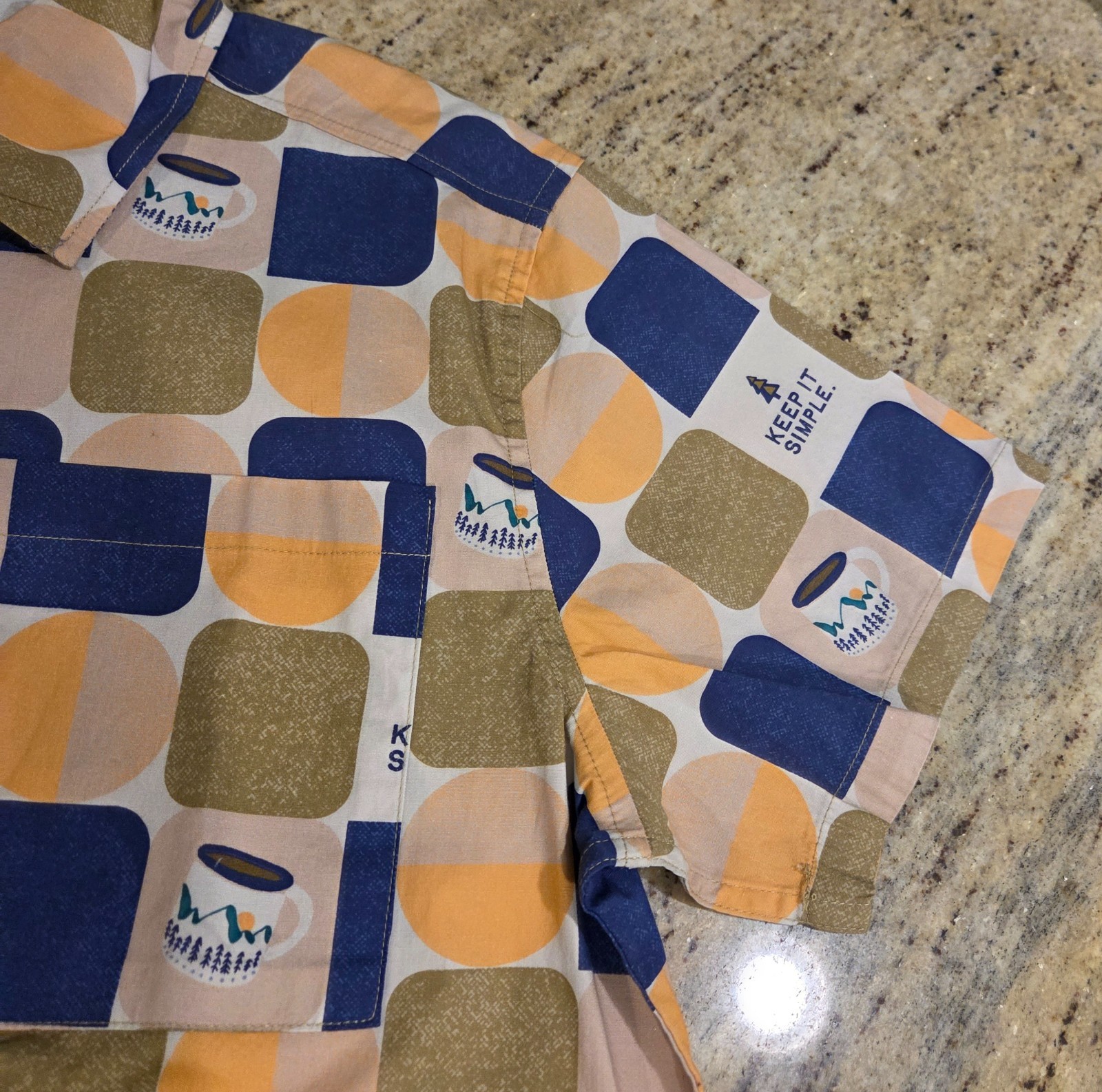 New! Jack & Sage Women’s L Retro Picnic Camp Shirt Keep It Simple Coffee Mug