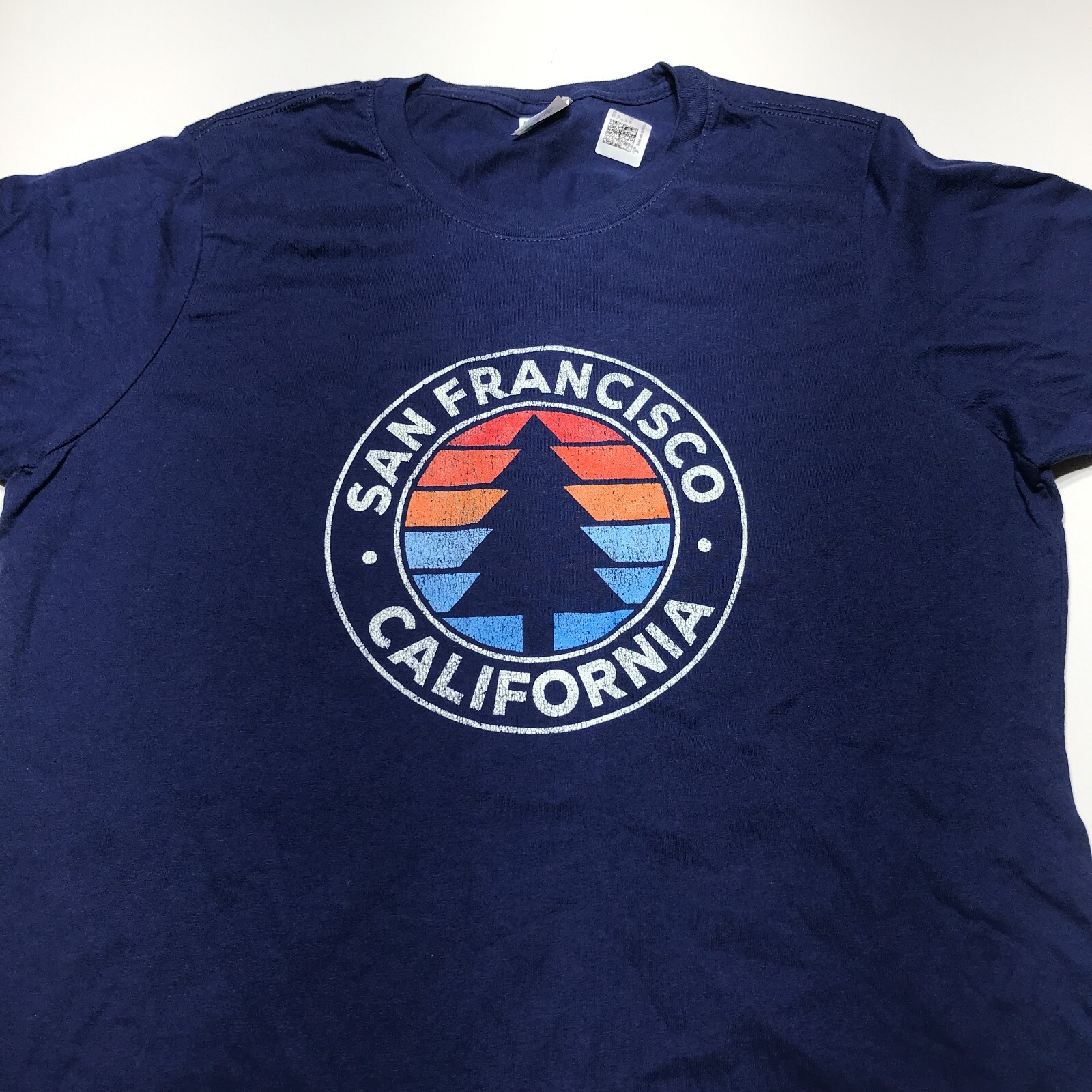 Port & Co. T-Shirt Womens Size Large San Francisco California Short Sleeve Blue