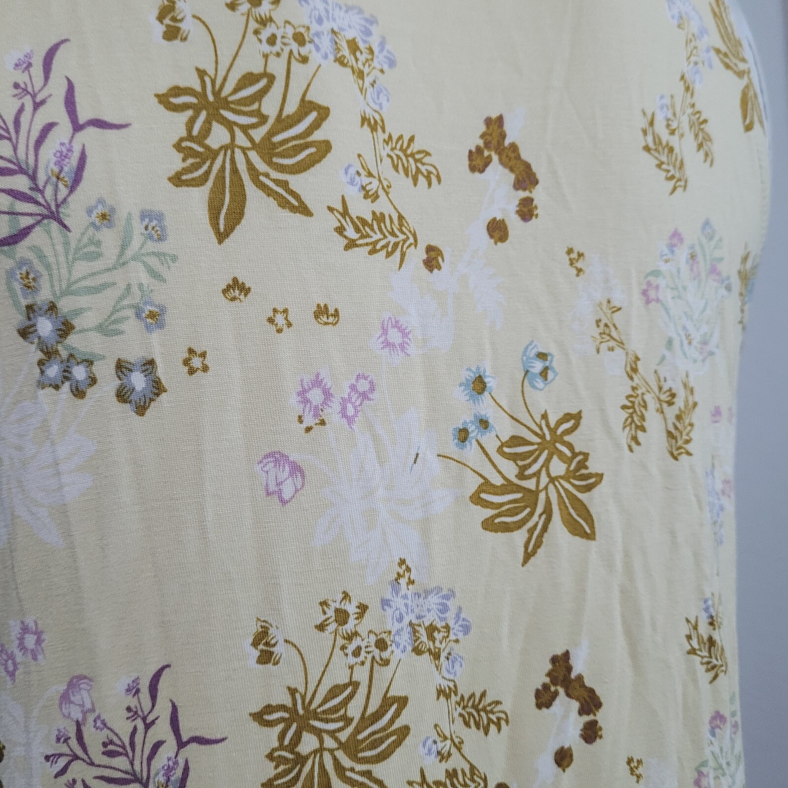 LOGO Lori Goldstein Small Tunic Top Women flower scoop stretch