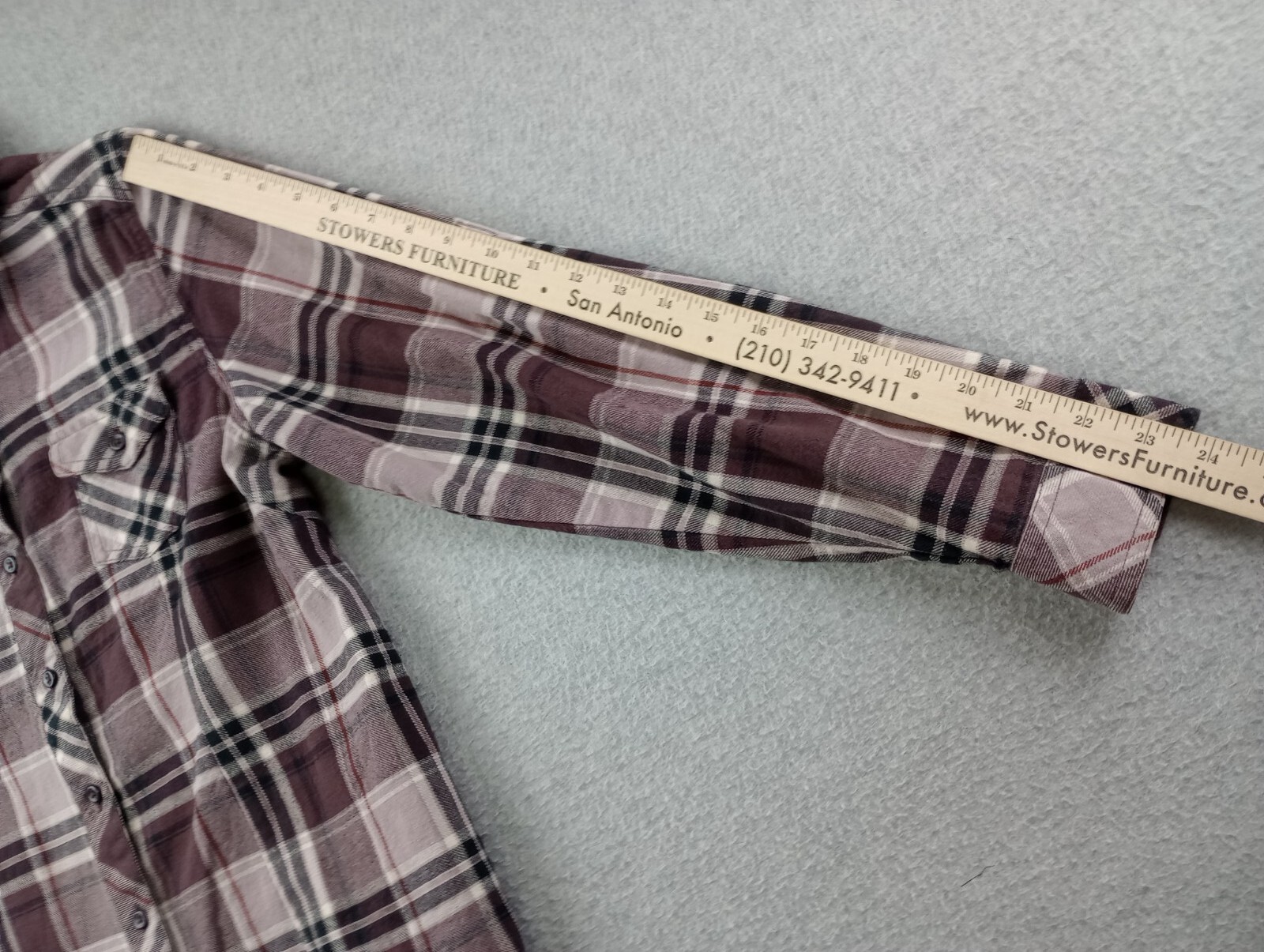 Magellan Shirt Womens Small Brown Flannel Western Roll Tab Flip Cuff Button Up