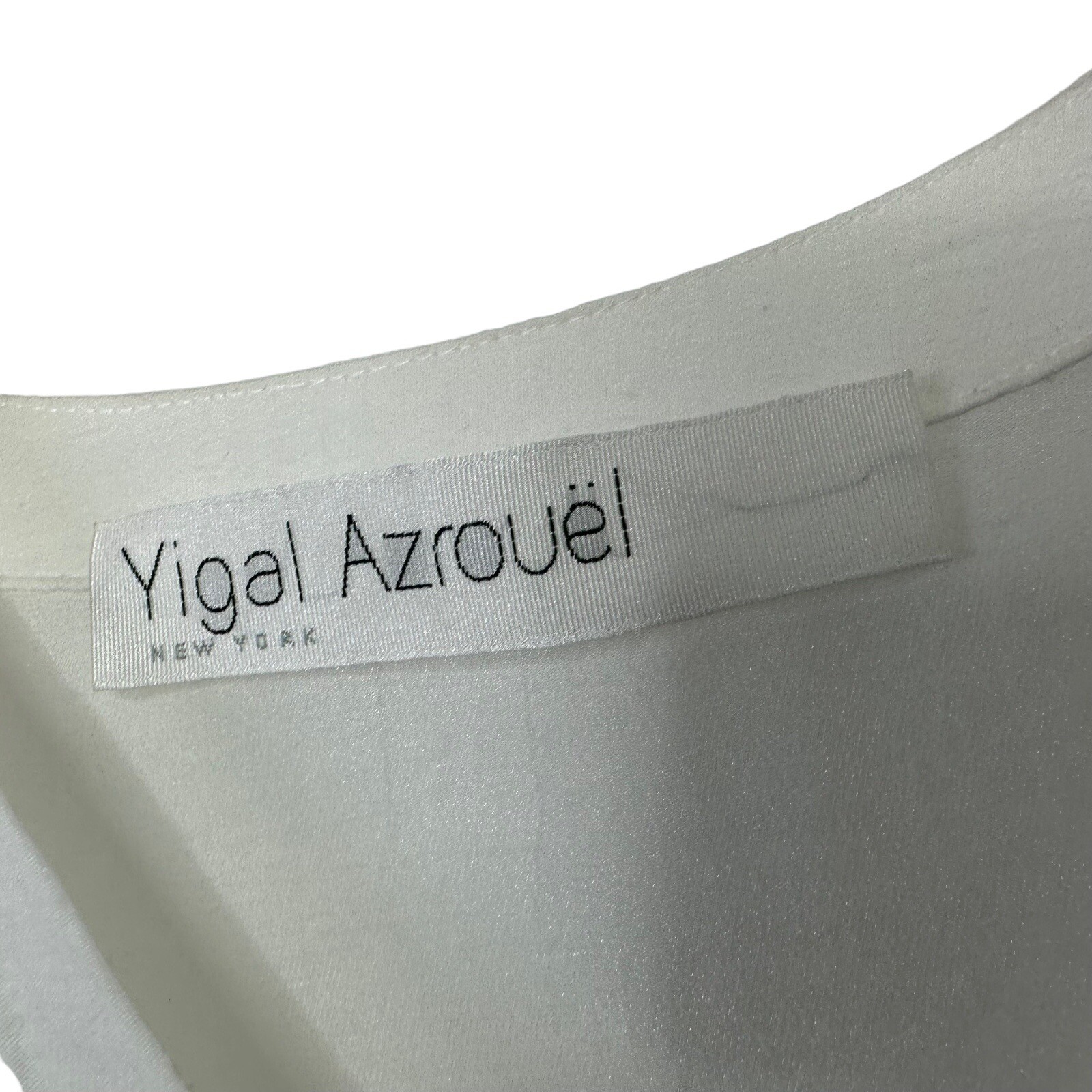 Yigal Azrouel Womens Button Up Blouse Top Size 4 US 10 White Long Dolman Sleeve