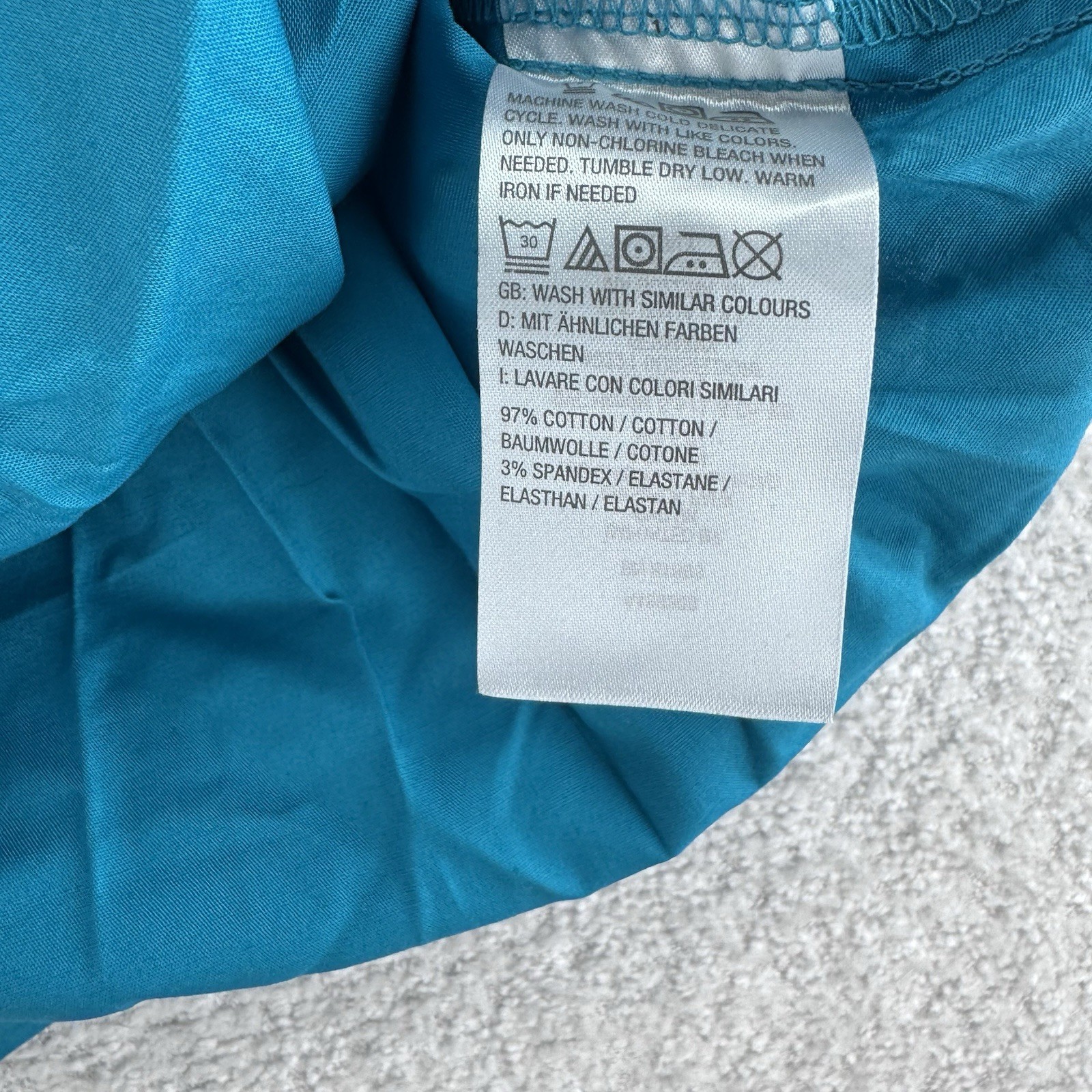 Candace Cameron Bure Square Neck Balloon Sleeve Top Blouse 1X Deep Lagoon Blue