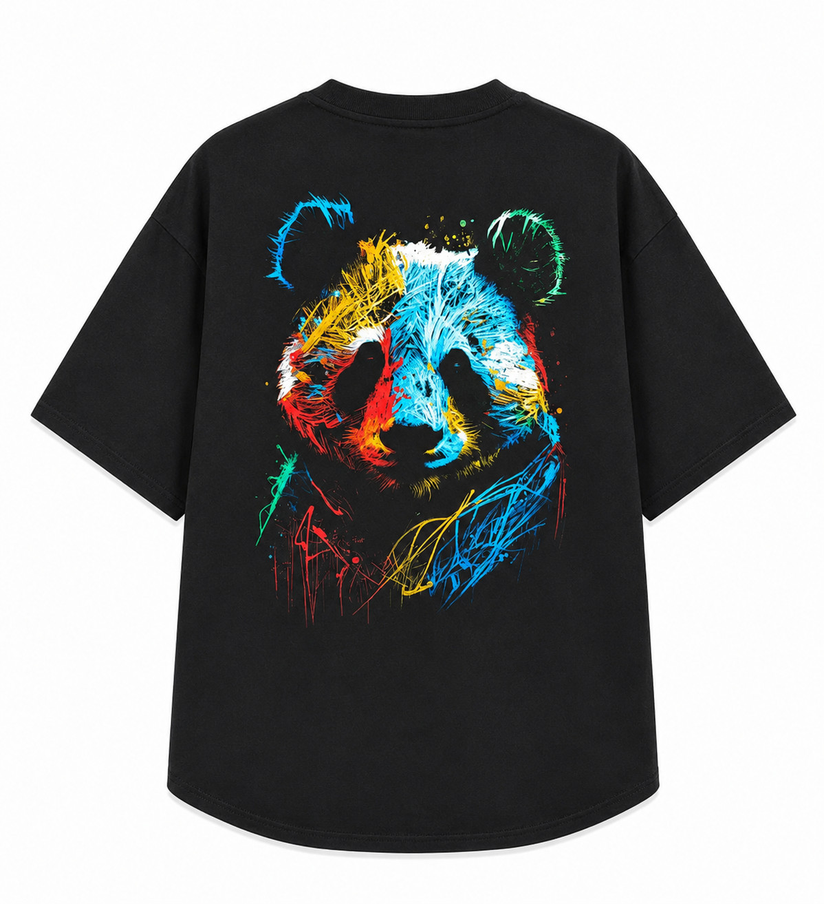 Plus Size T-Shirt Oversized Panda Graphic 2XL 3XL 4XL 5XL Cotton Tee Women