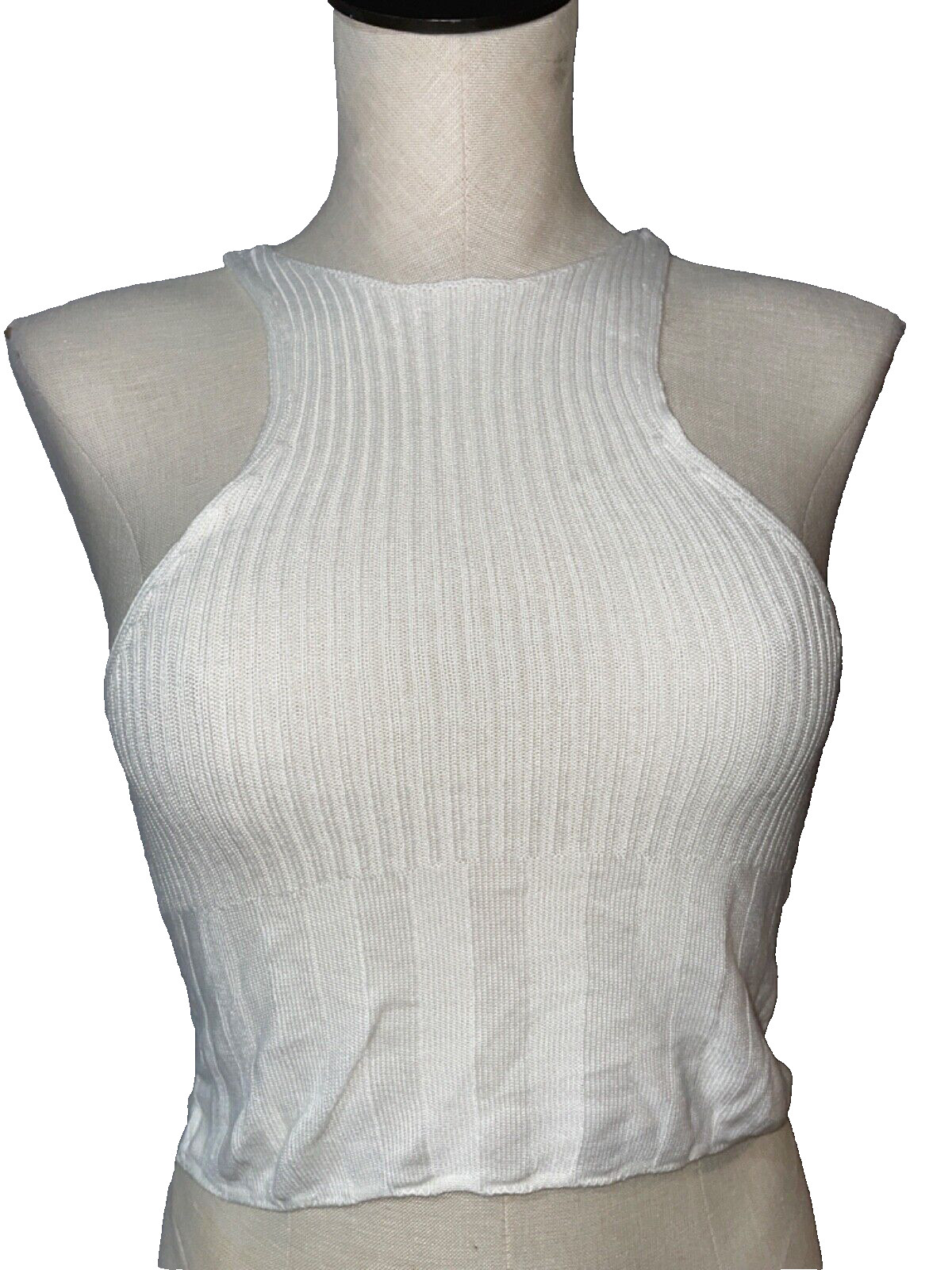 Free People Intimately Knit Tank Cami Top Brami size S Halter Neck NWOT